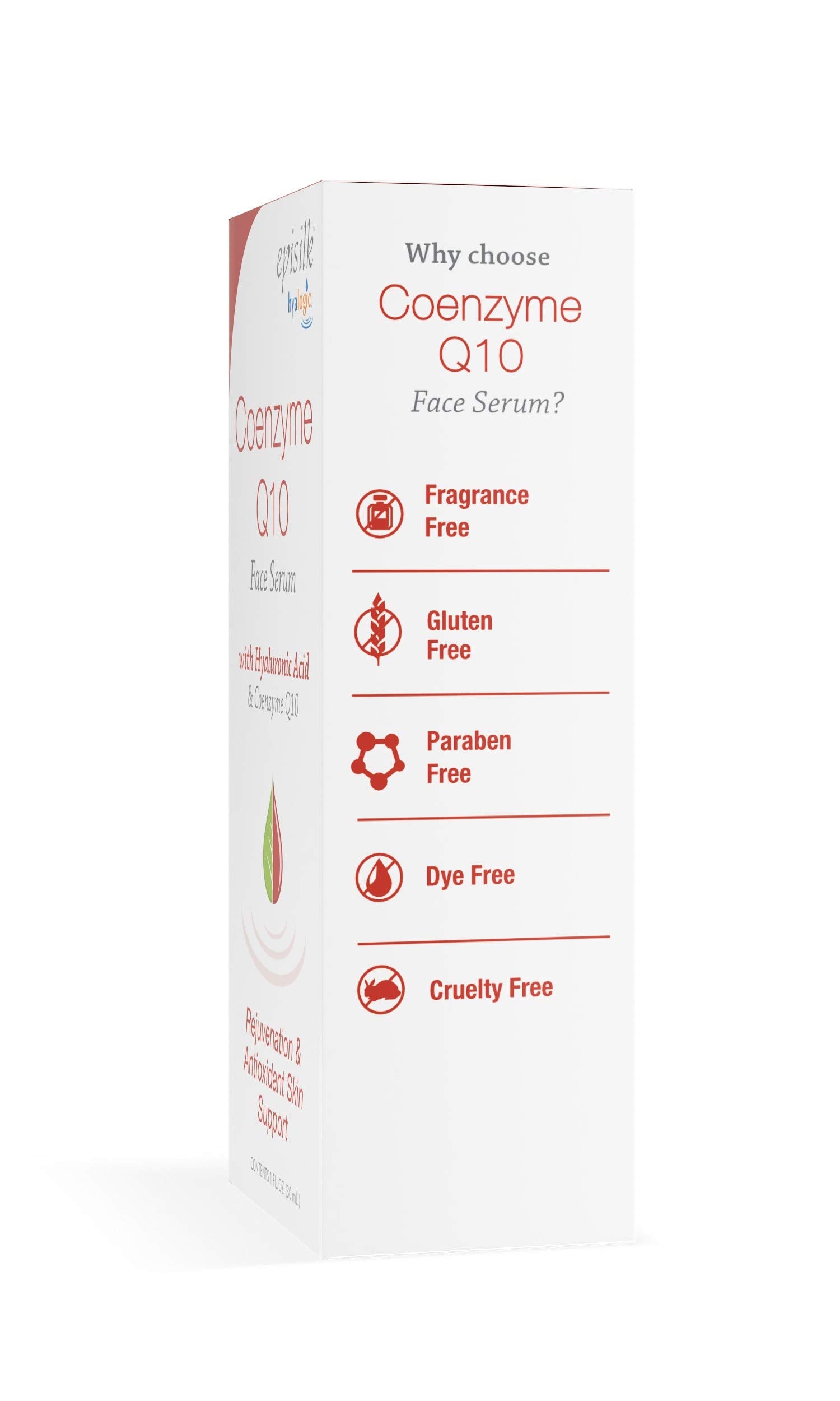 Sérum de coenzyme Q10 Hyalogic Episilk avec acide hyaluronique pour le soutien du collagène | Sérum raffermissant visible pour le visage pour peaux sèches | Rajeunissement de la peau - Sérum antioxydant (30 ml)