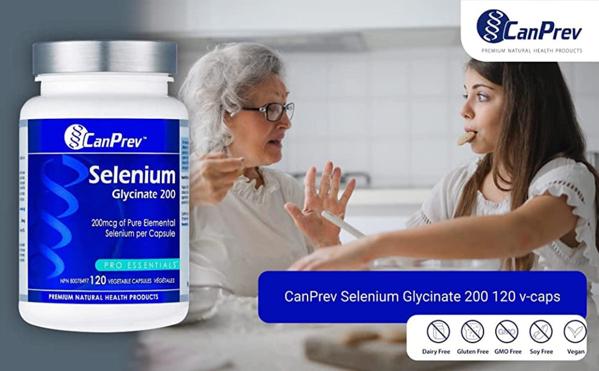CanPrev Selenium Glycinate, 200mcg, 120 Capsules, 4 Month Supply