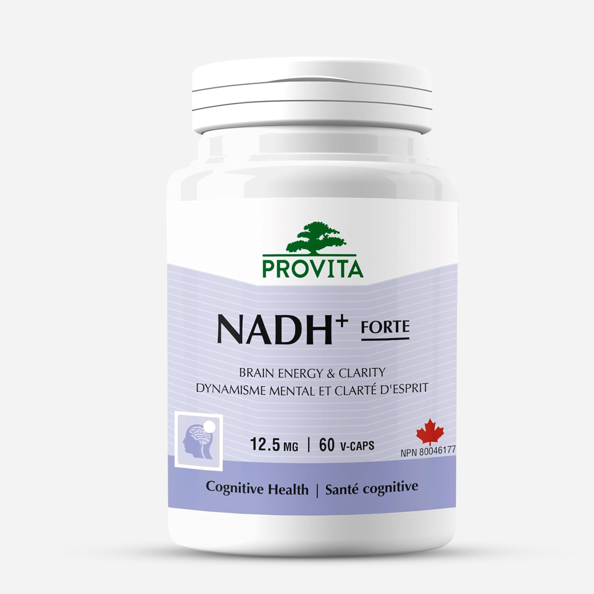 Provita NADH+ FORTE avec CoQ10 & Chlorophylle | Soutient la santé cognitive | Augmente le métabolisme énergétique cellulaire (ATP), le nicotinamide adénine dinucléotide (NAD) + l'hydrogène (H) | Formule à absorption et biodisponibilité améliorées