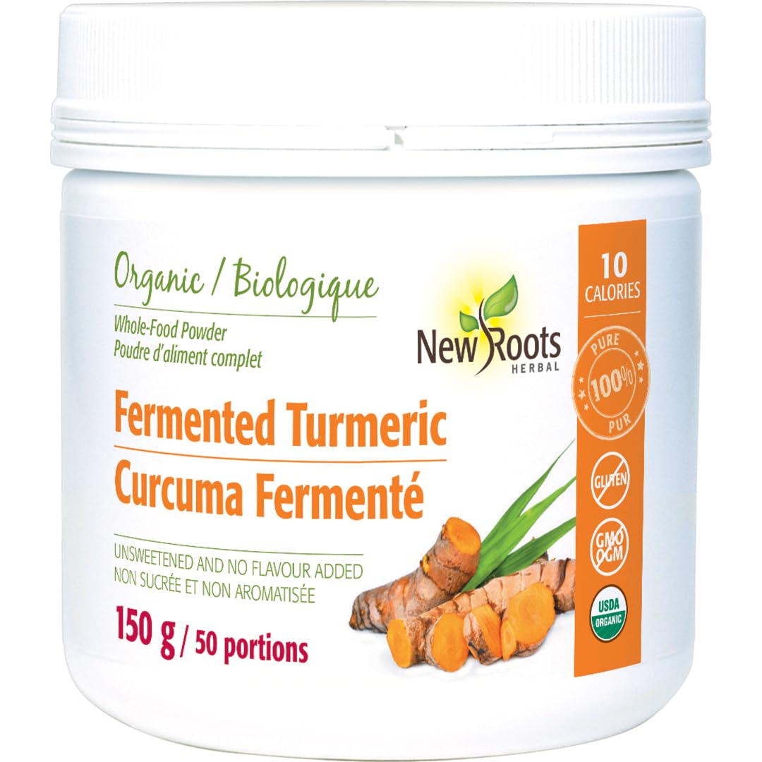 New Roots Herbals Fermented Turmeric Powder, For Adults, 150g, 50 Servings
