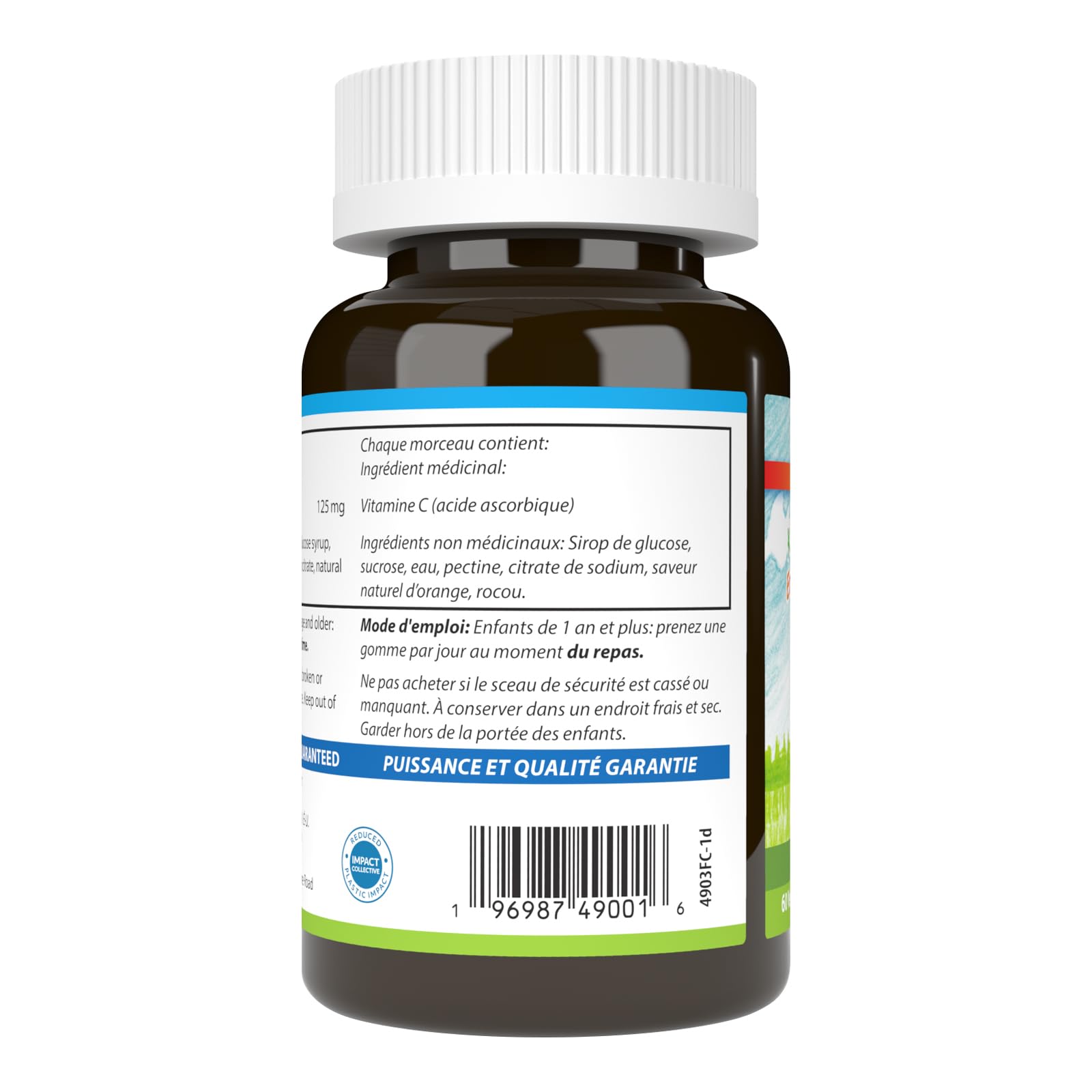 Carlson - Kid's Vitamin C Gummies, 125 mg, Optimal Wellness, Non-GMO, Orange, 60 Vegetarian Gummies