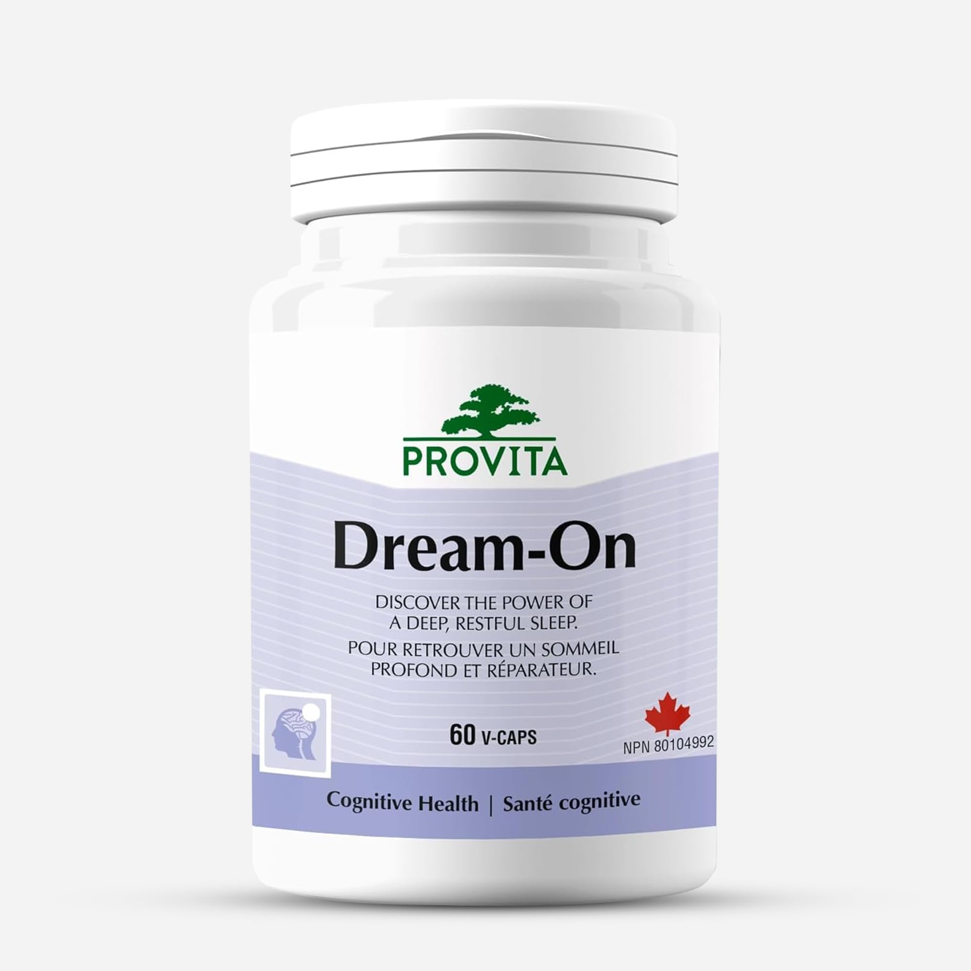 Dream-On™ - Melatonin Free Natural Sleep Aid by Provita | Ashwagandha, California Poppy, Passionflower & L-Theanine | Support A Healthy Sleep Cycle | Non-Habit Forming Sleep Supplement | 60 Capsules