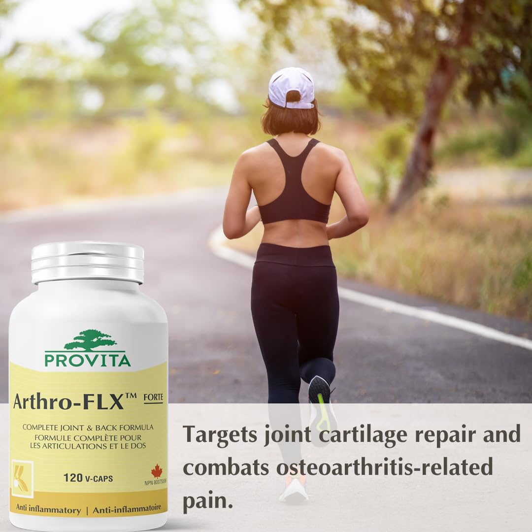 Provita Arthro-FLX Forte : Soutien optimal pour la santé des articulations - Soulage l'arthrose et les douleurs articulaires, améliore la mobilité (120 gélules)