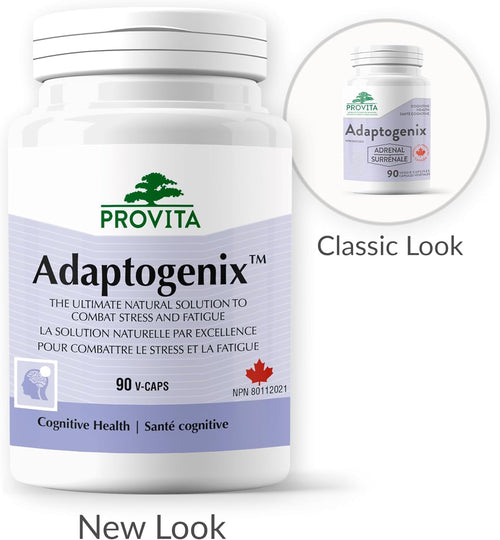 Adaptogenix™ - Natural Stress & Fatigue Relief Supplement by Provita | Skullcap, Schisandra, California Poppy, Ashwagandha & Rhodiola | Boost Energy & Resilience | Calm & Relaxation | 90 Capsules