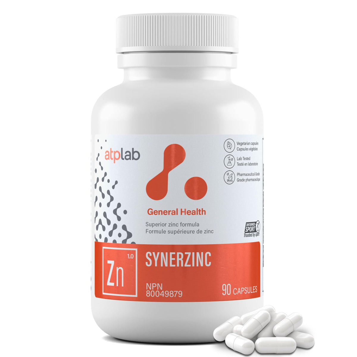 atplab Synerzinc Zinc Supplement, 35 mg Zinc, 90 Capsules, 90 Day Supply