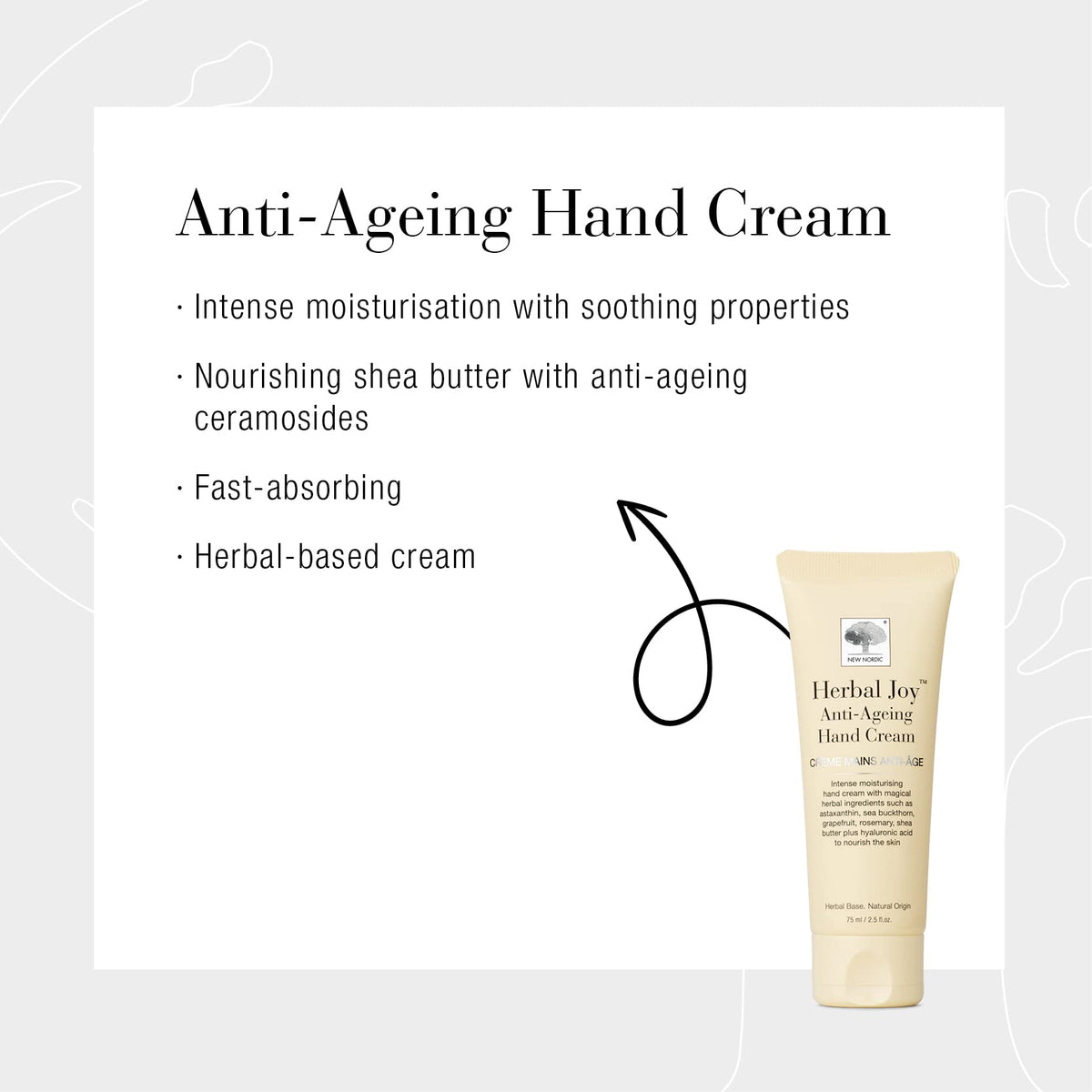 New Nordic - Herbal Joy Anti-ageing Hand Cream, 75 ml