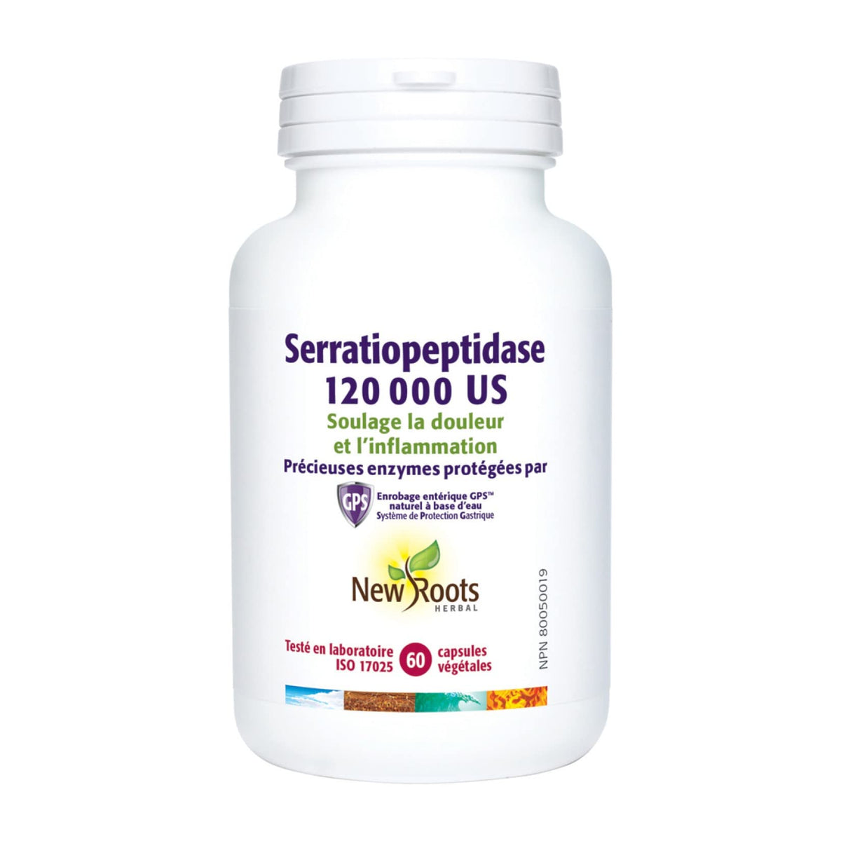 New Roots Herbal Serrapeptase Capsules, 120,000 SU, 60-Day Supply
