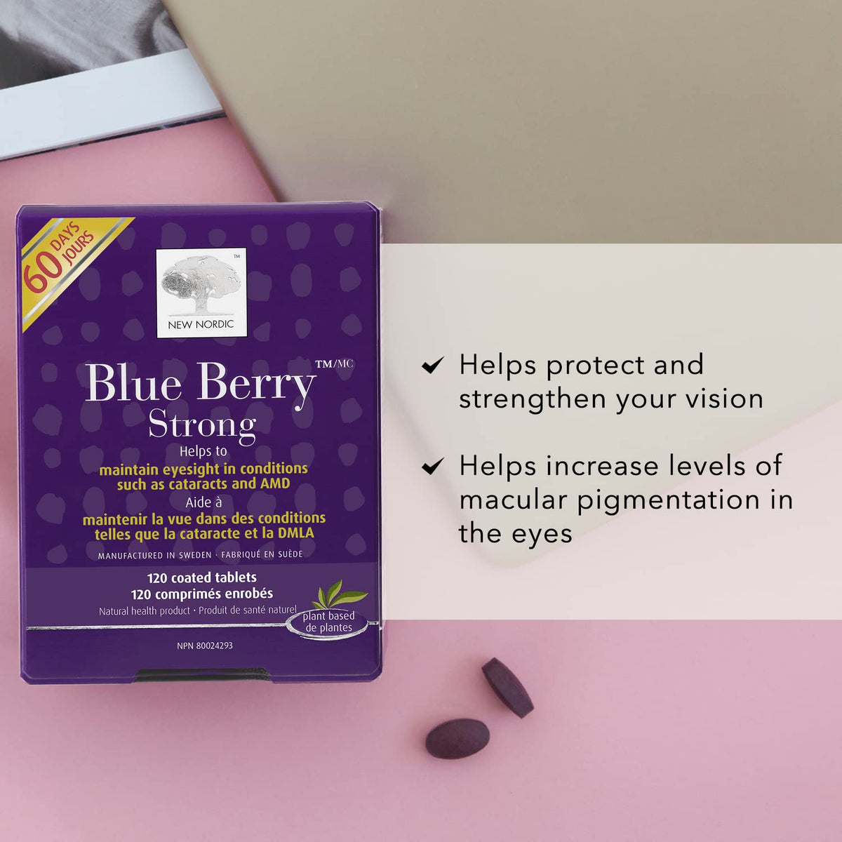 New Nordic Blue Berry Strong, 400 mg Bilberry, 120 Tablets