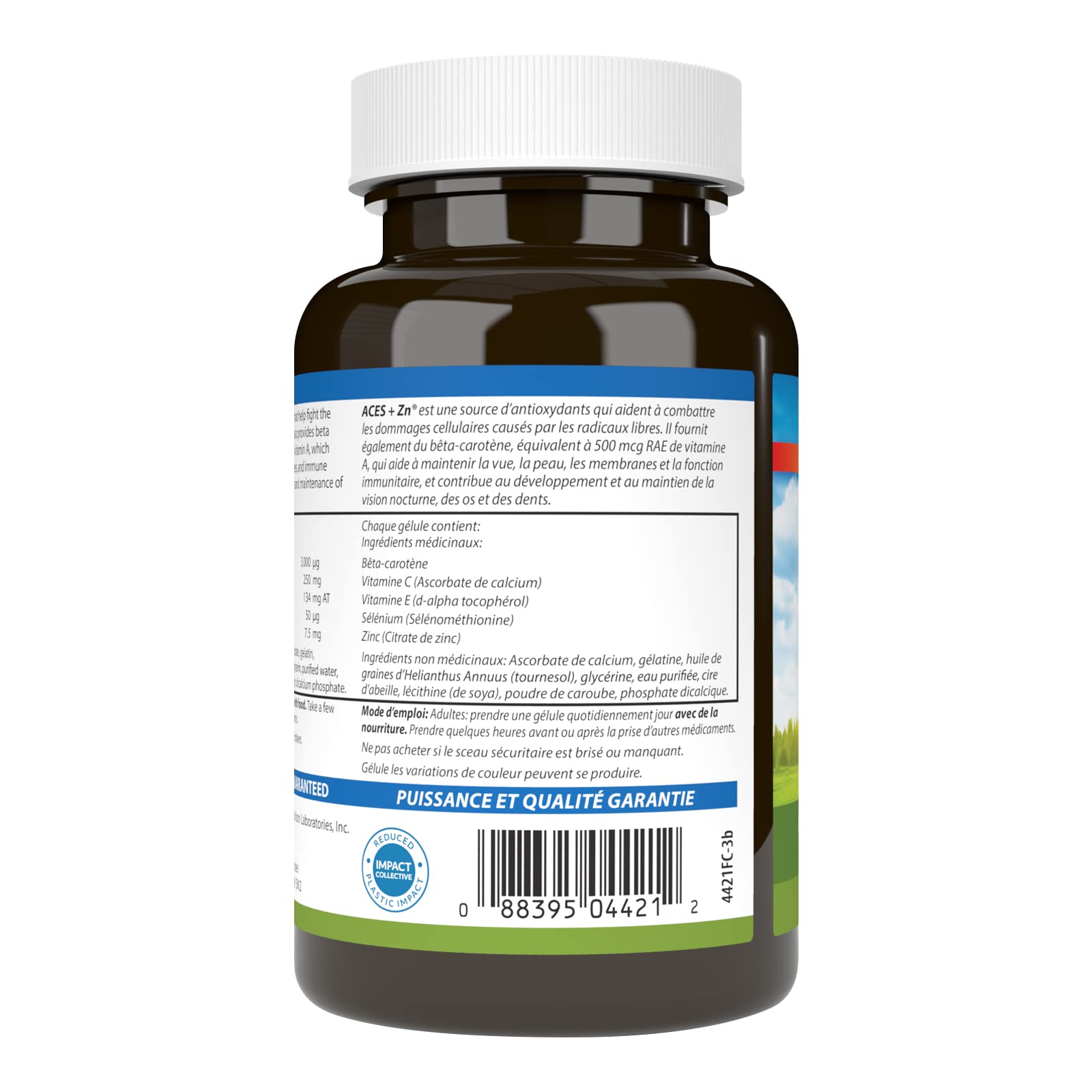 Carlson - ACES + Zn, Vitamines A, C, E + Sélénium & Zinc, Multivitamine avec Zinc, Multivitamine Sélénium, Antioxydant