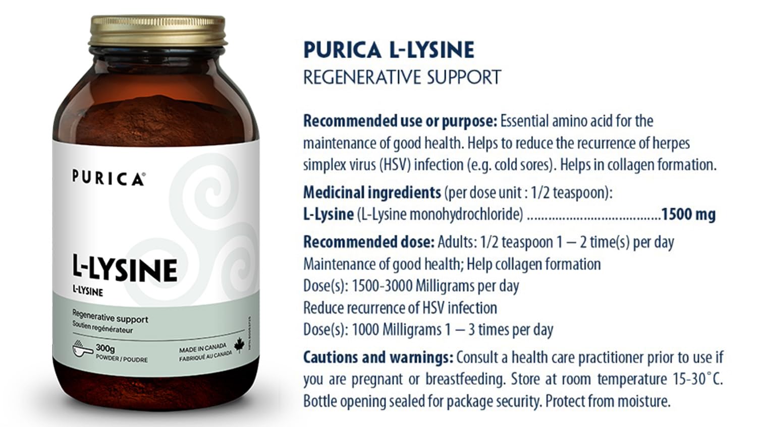 PURICA L-Lysine en poudre