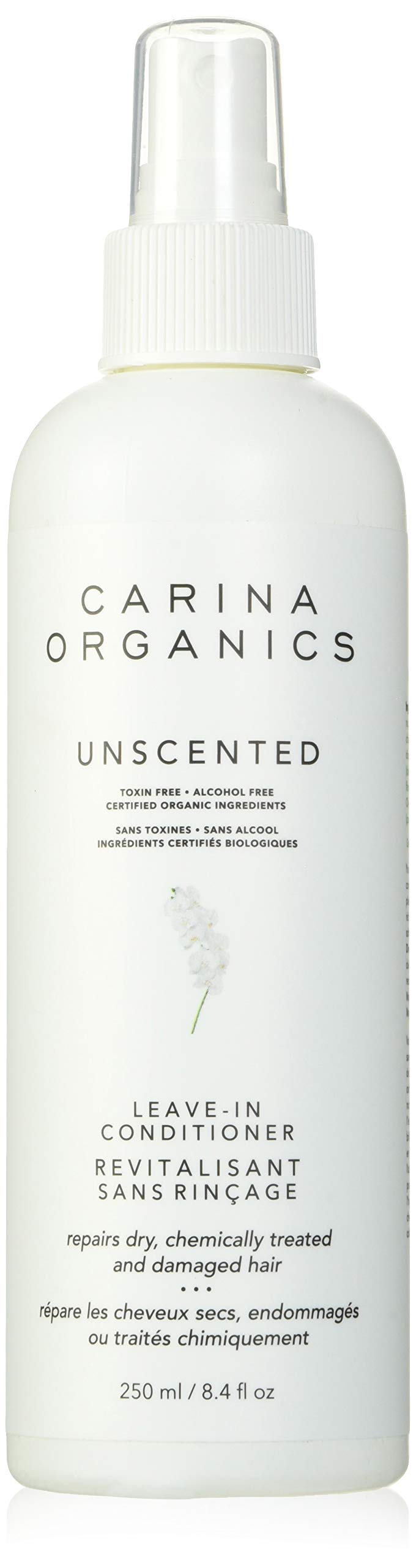 Carina Organics Unscented Leave In Conditioner, 250 Milliliters