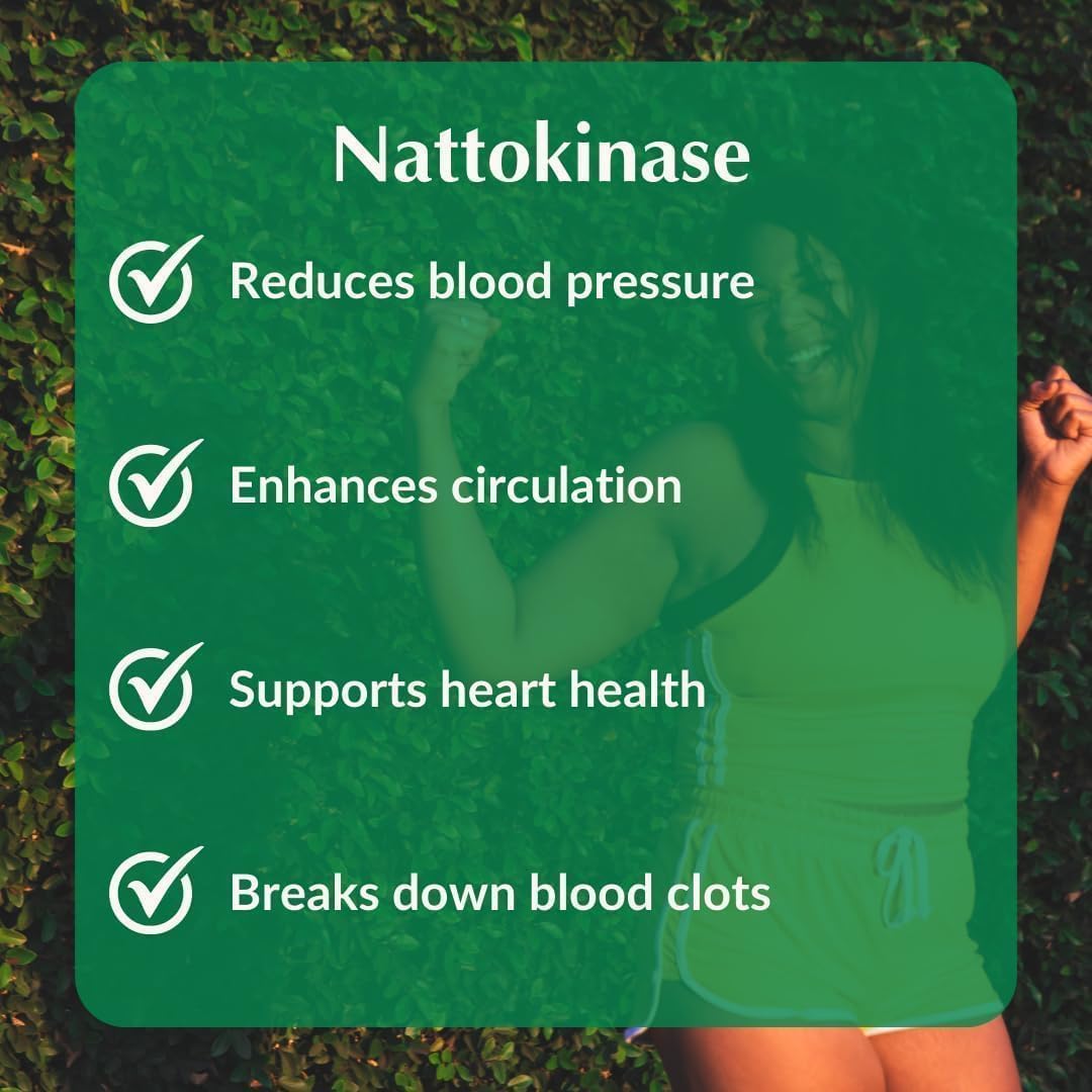 Provita Nattokinase 2000FU - 100mg Puissant antithrombotique - Soutient la santé cardiovasculaire