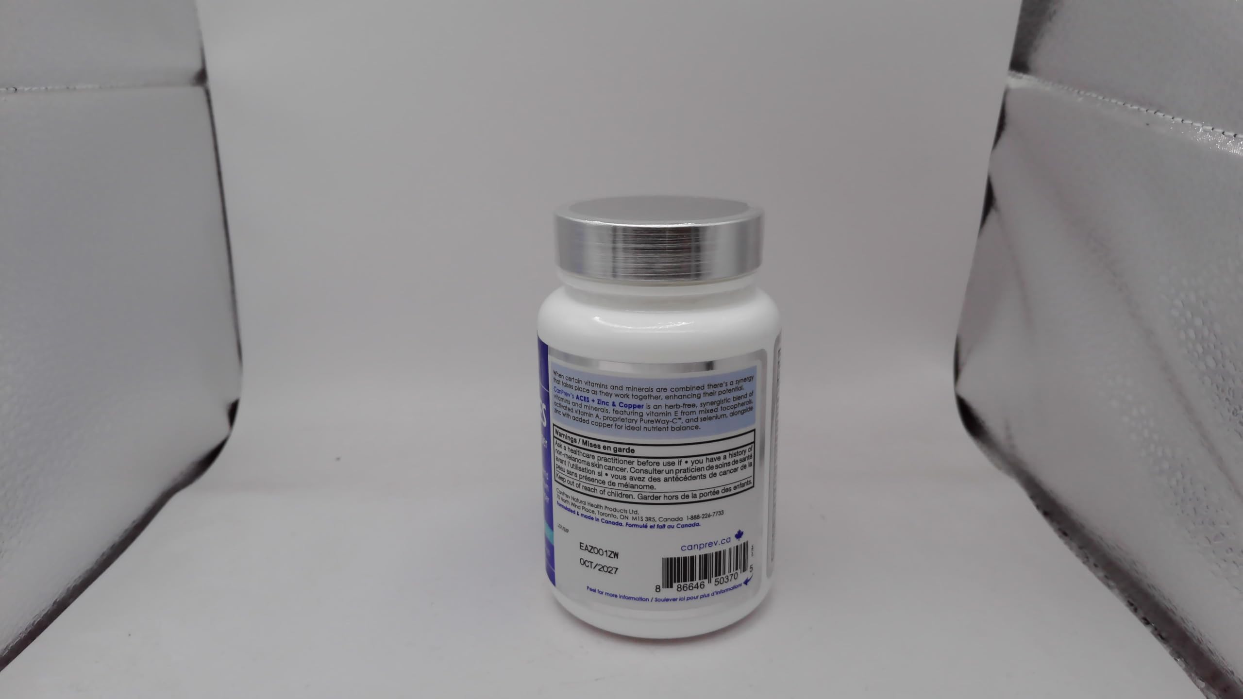 CanPrev ACES + Zinc & Copper 90 Veg Capsules, 90-Day Supply, Complete Antioxidant Blend with Vitamins A, C, E, Selenium & Zinc, Supports Skin Radiance, Energy, Cellular Vitality, Vegan and Gluten-Free