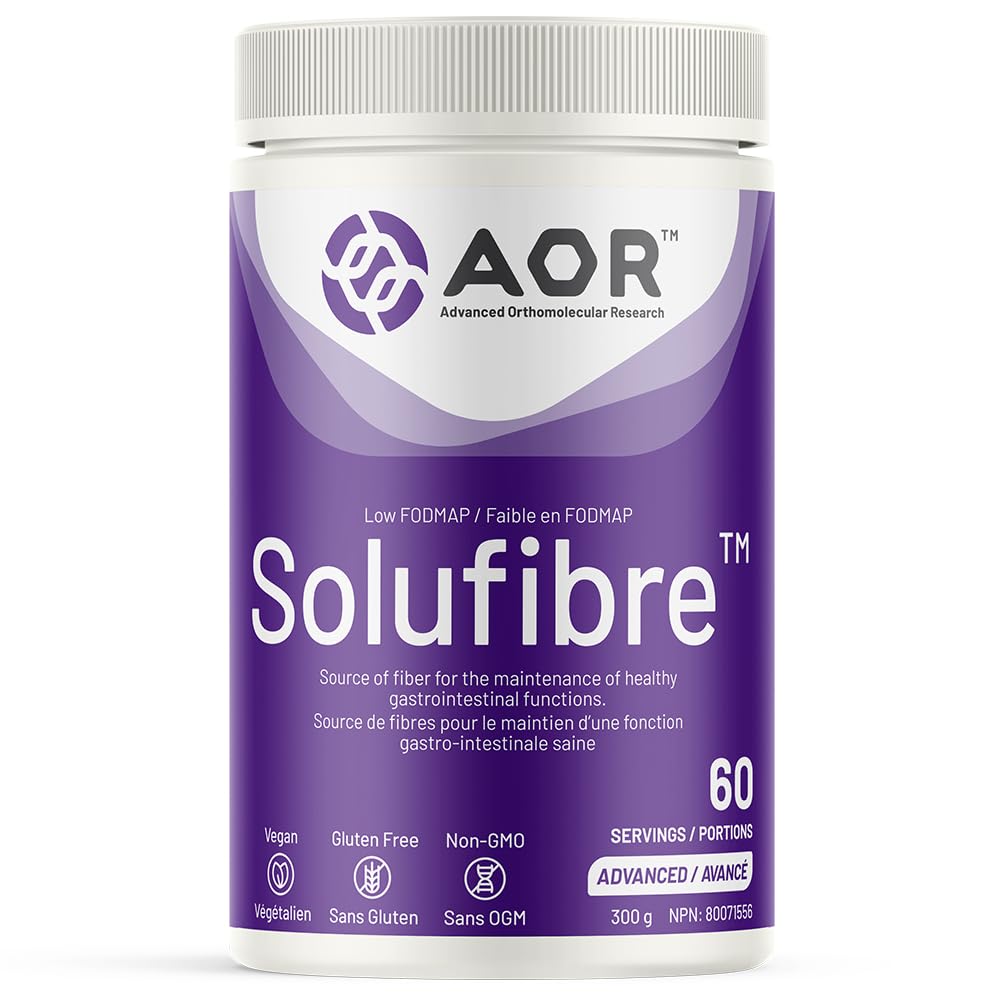 AOR - SoluFibre Poudre, 300 g 60 portions - Gomme de guar partiellement hydrolysée Sunfiber pour le confort digestif et la régularité - Végétalien, sans OGM et sans gluten - Supplément de fibres prébiotiques douces - Fibres solubles