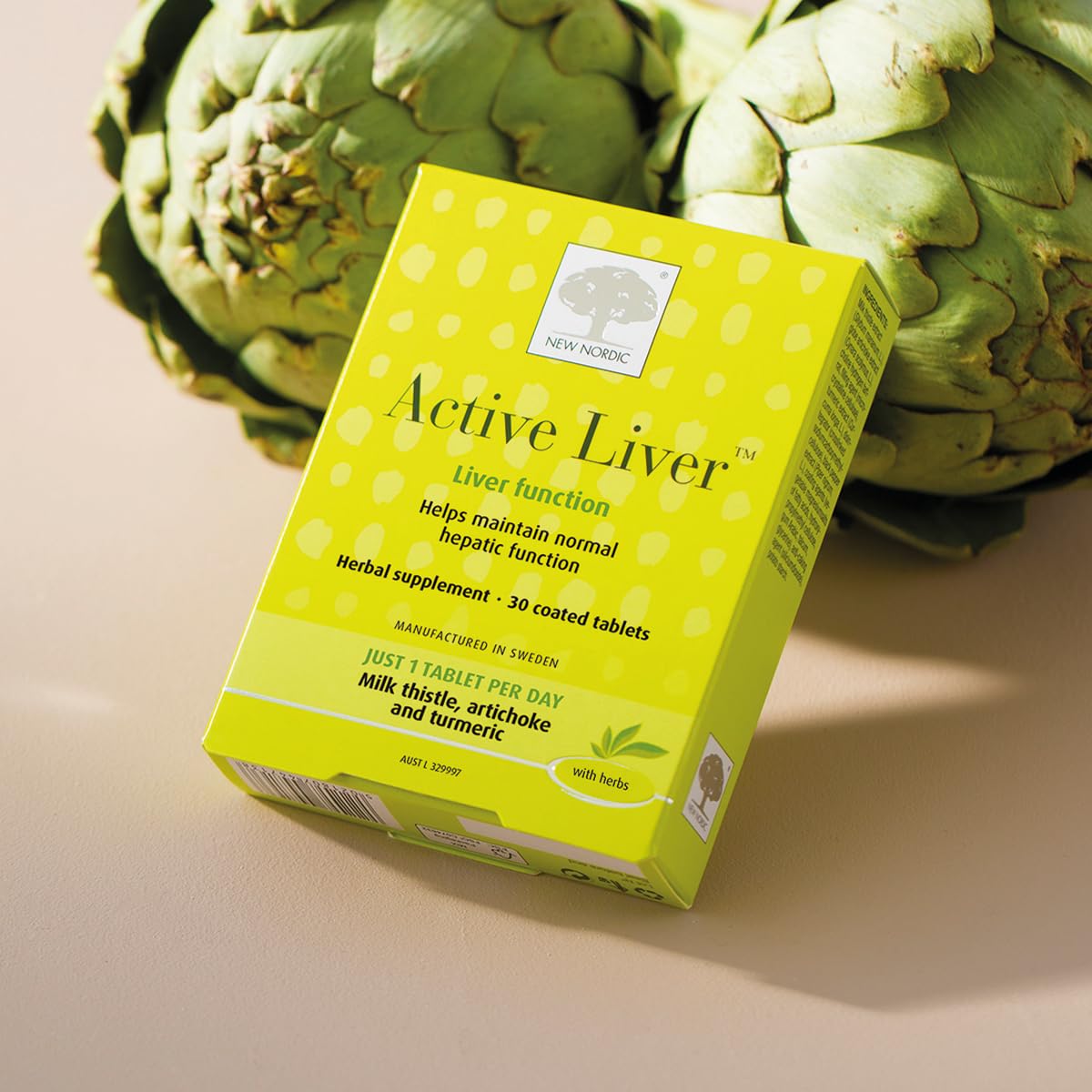 New Nordic Active Liver Vegan Tablets, Plant-Based Liver Support with Milk Thistle, Artichoke & Turmeric for Enhanced Daily Vitality