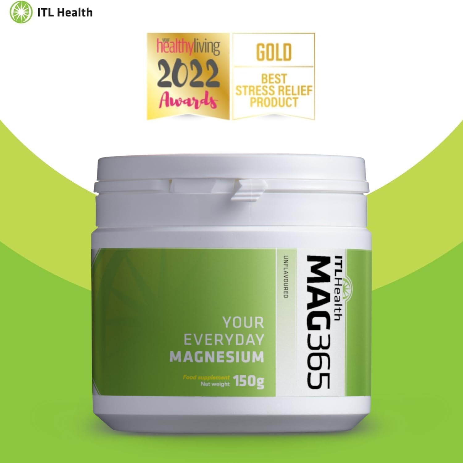 MAG365 ITL Health Ionic Magnesium Citrate 150g Powder 38-Servings, Unflavored - Natural Citrus Taste - Magnesium for Balanced Metabolism and Support Strong Bones - Muscle Function and Heart Wellness