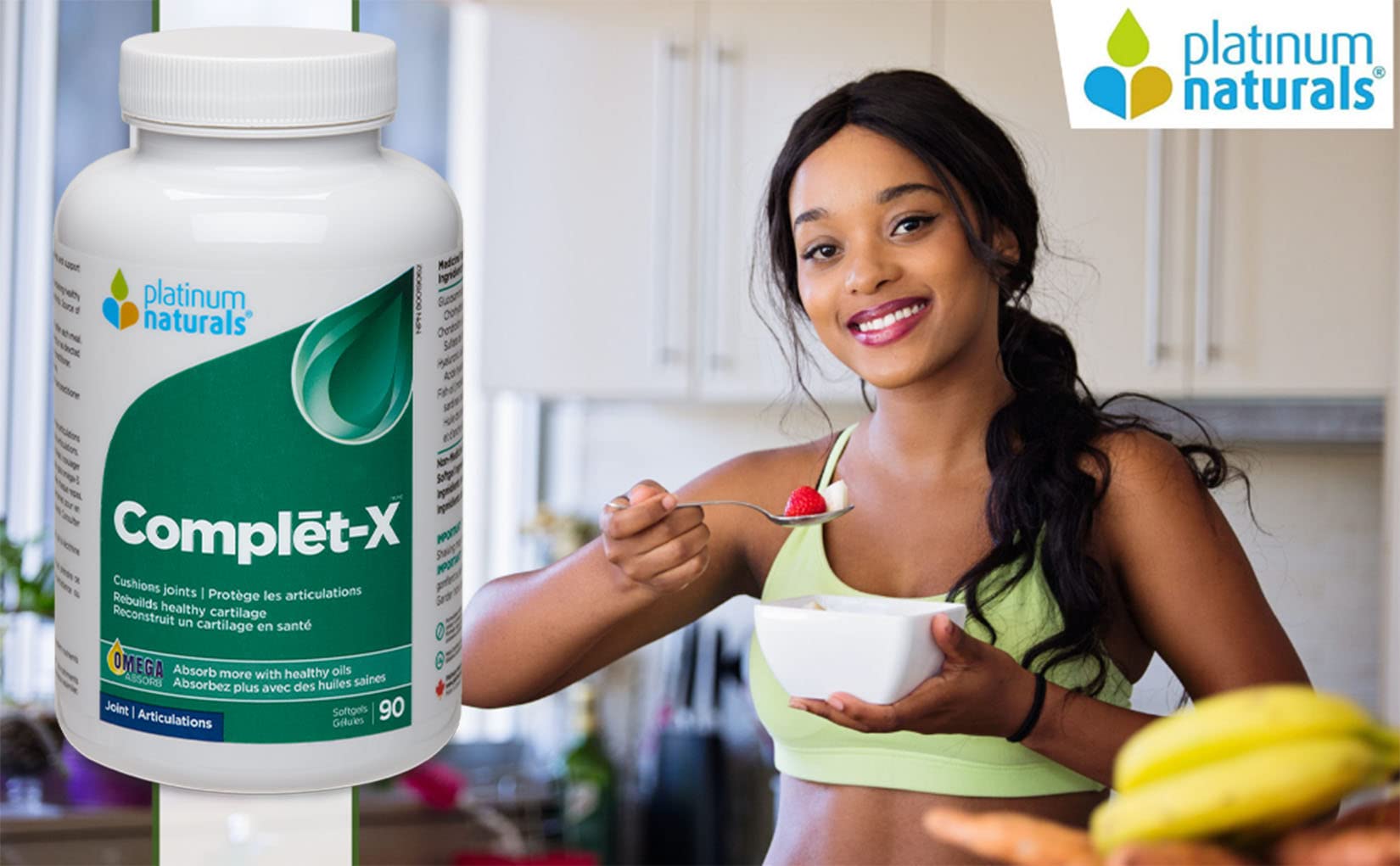 Platinum Naturals Complƒìt-X, 90 gélules – Soutien articulaire avec glucosamine, chondroïtine et huile de poisson oméga-3 – Supplément avancé pour hommes et femmes – Maintien des articulations et du cartilage