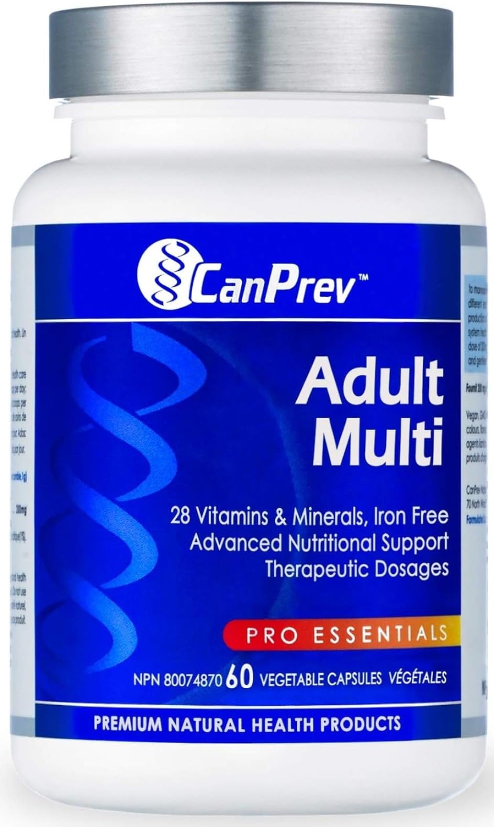 CanPrev Adult Multi Multivitamin, Vitamin A, Zinc, 60 V Caps, 30 Day Supply
