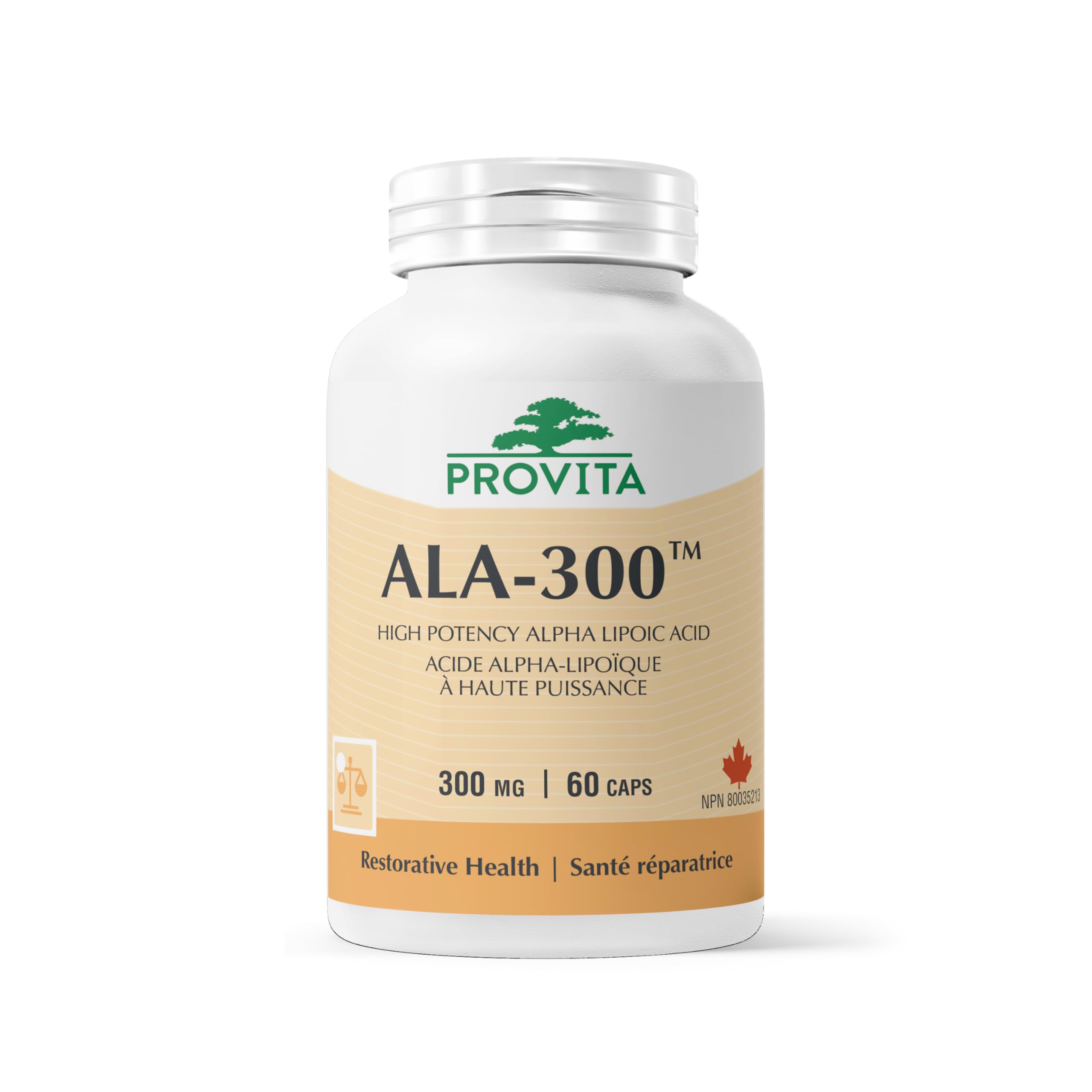 ALA-300 Alpha Lipoic Acid by Provita Nutrition (Canadian Made) 60 Capsules