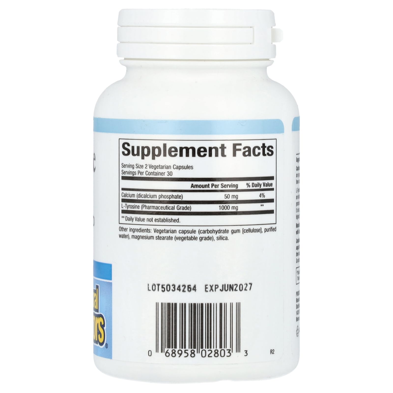 Natural Factors - L-Tyrosine 500mg, 60 vcaps