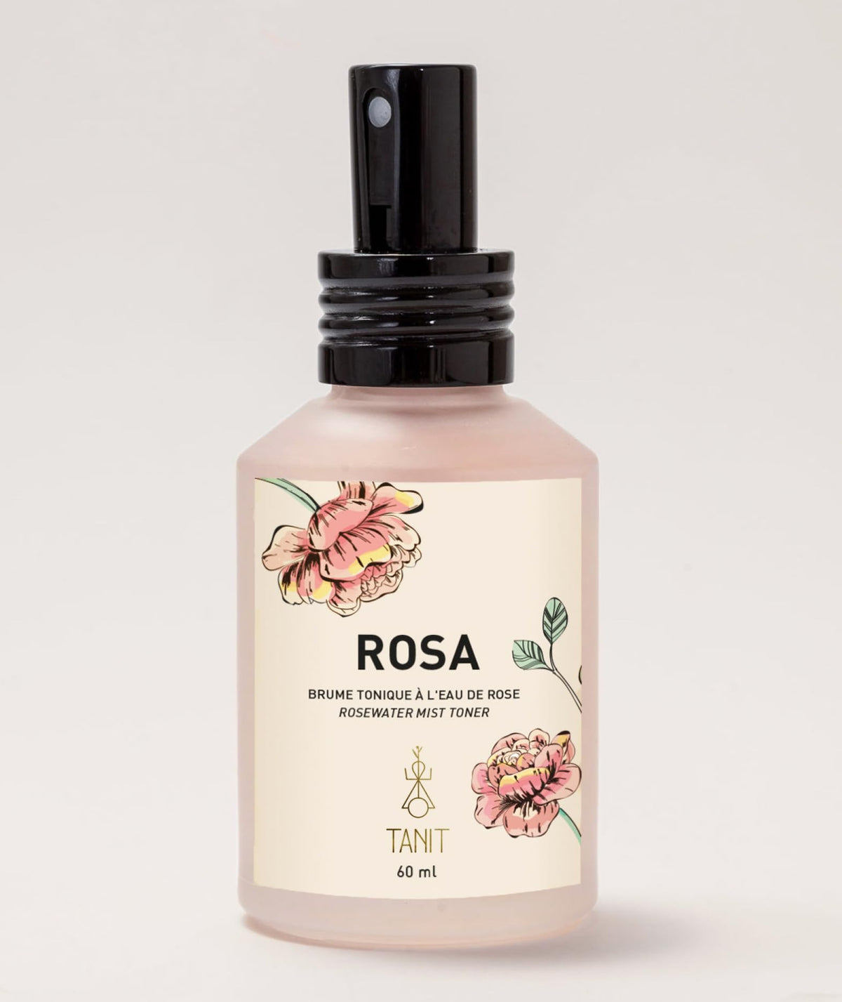 TANIT Rose Water Hydrating Mist Toner Spray 60ml, Refreshing Facial Mist with Rose Extract for Daily Hydration & Skin Balance, Gentle Toner to Rejuvenate All Skin Types, Vegan & Cruelty-Free Skincare