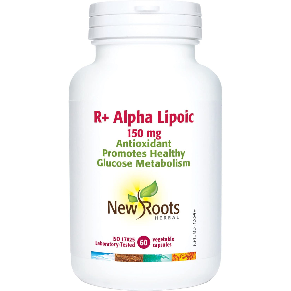 New Roots Herbal R Alpha Lipoic Acid Capsules, 150 mg, 60 Caps, Non GMO