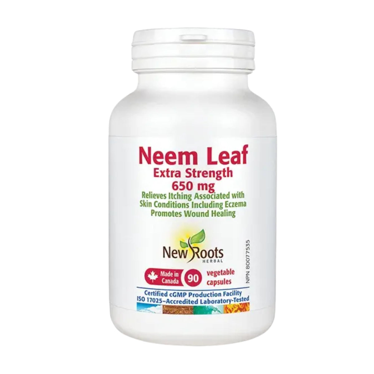 New Roots Herbal Neem Leaf 650 mg Capsules, 90 Pack, 45-Day Supply
