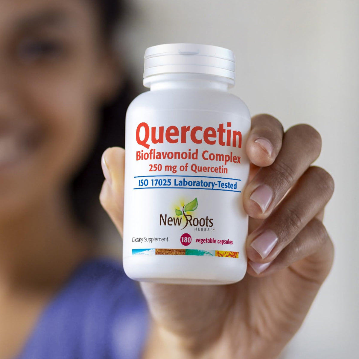 New Roots Herbal Quercetin Complex Capsules, Bromelain, 250mg, 90 Capsules