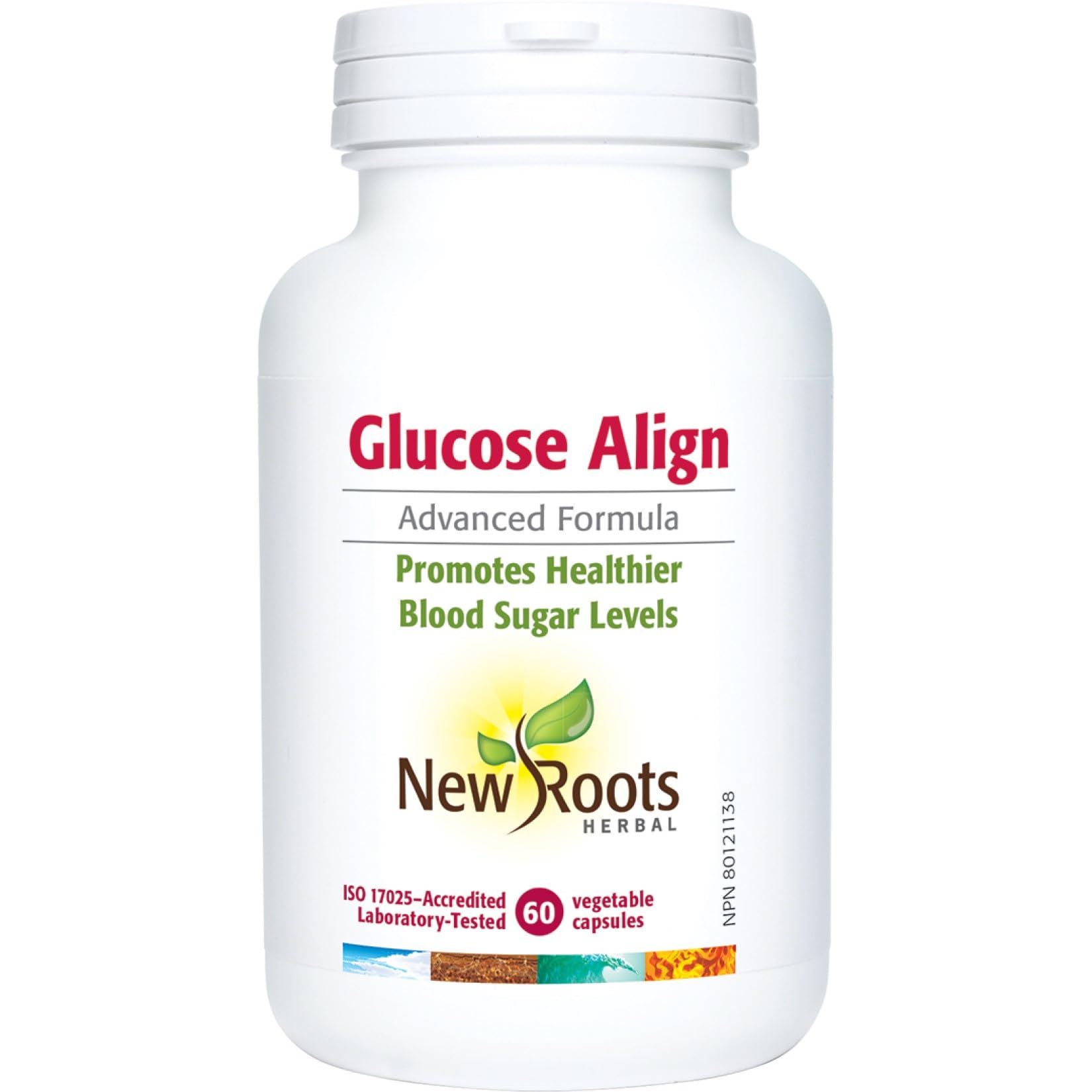 New Roots Herbal - Glucose Align 60 capsules — 30 jours de traitement — Favorise des taux de glycémie plus sains — Aide à maintenir des taux de glycémie normaux et à prévenir la carence en chrome