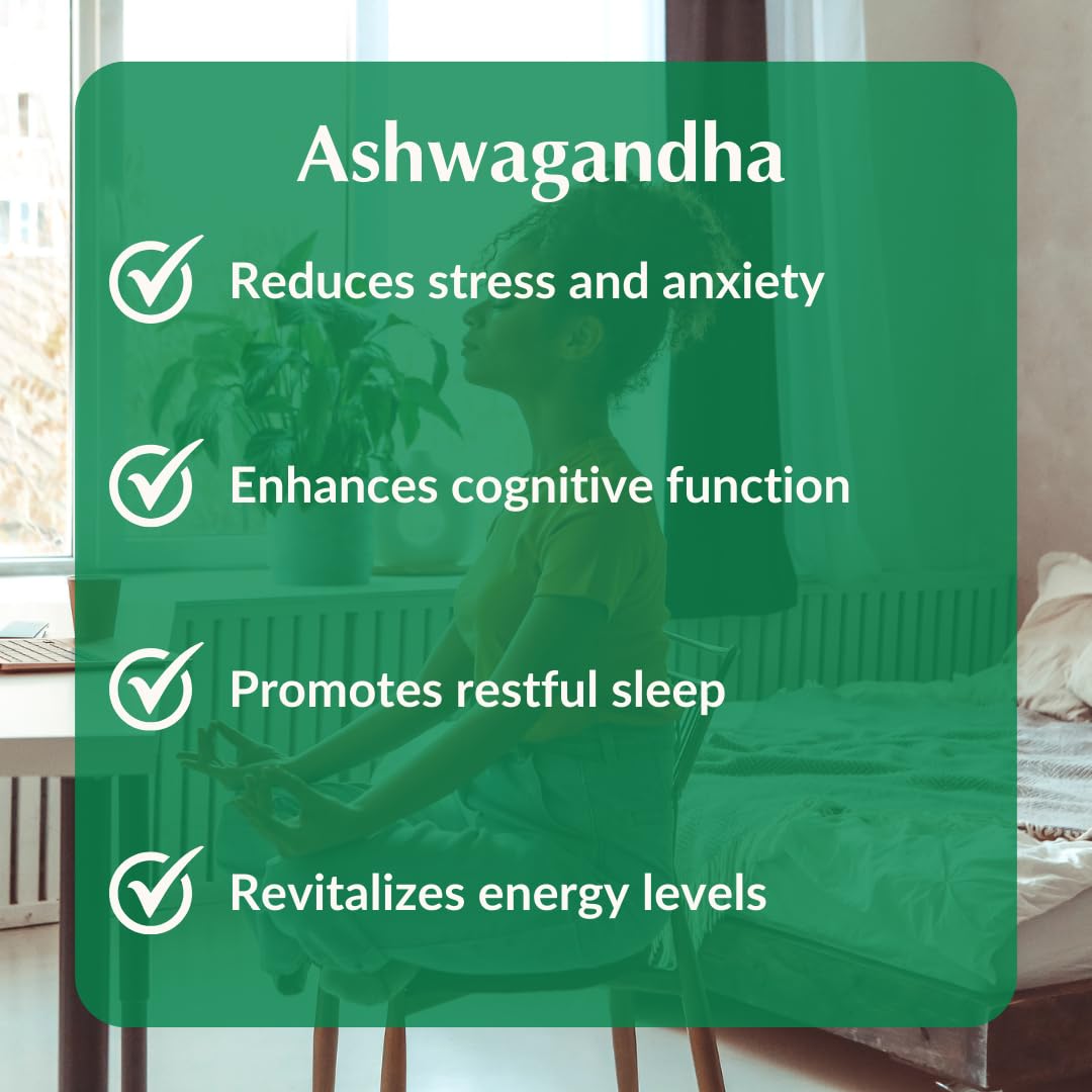 Provita Ashwagandha Bio - Soulage le stress et l'anxiété, améliore la mémoire et favorise le sommeil (60 gélules)