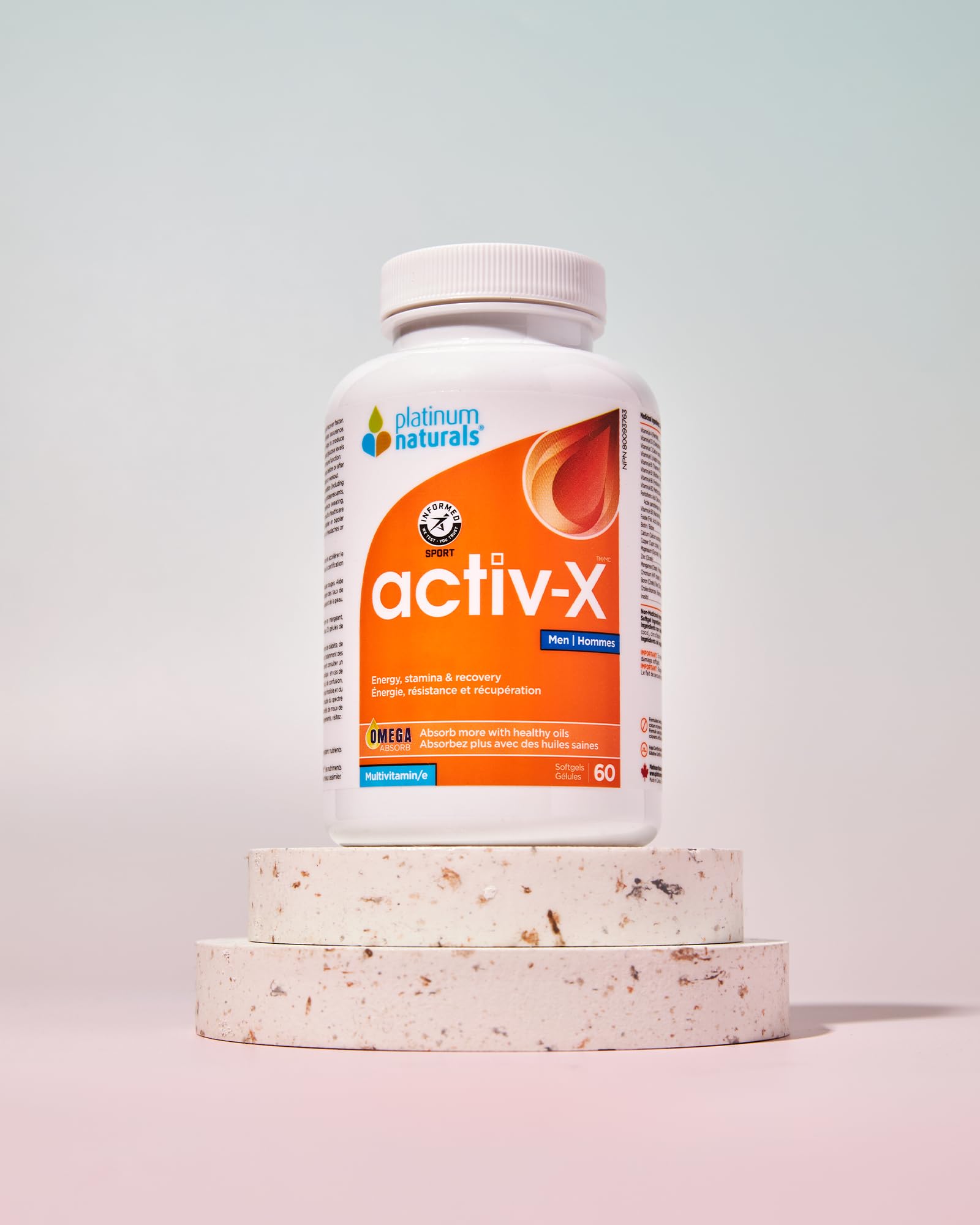 Platinum Naturals - Activ-X pour hommes | Énergie | Endurance | Récupération