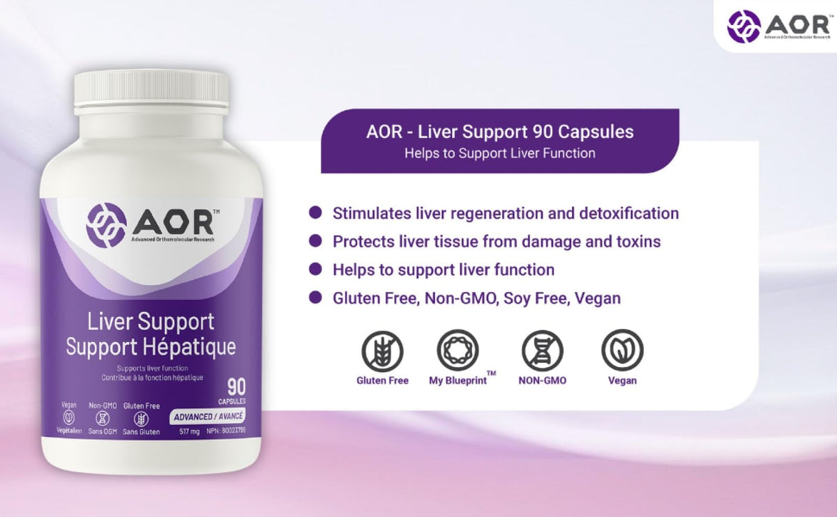 AOR Liver Support Supplement, Milk Thistle, 517mg, 90 Capsules, For Adults