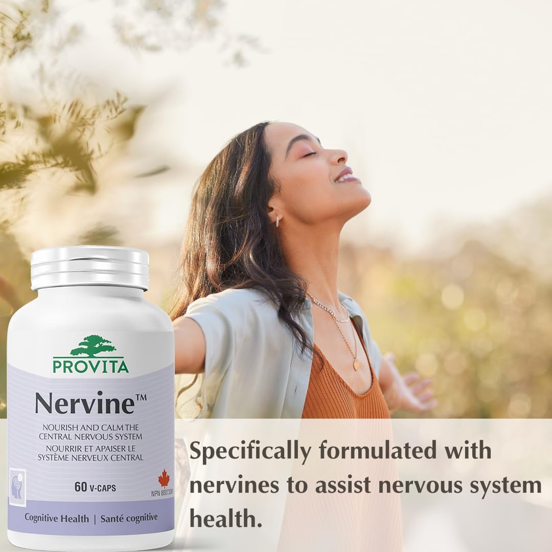Provita Nervine : Soutien Herbal contre le Stress, l'Anxiété et les Troubles du Sommeil (60 Gélules)