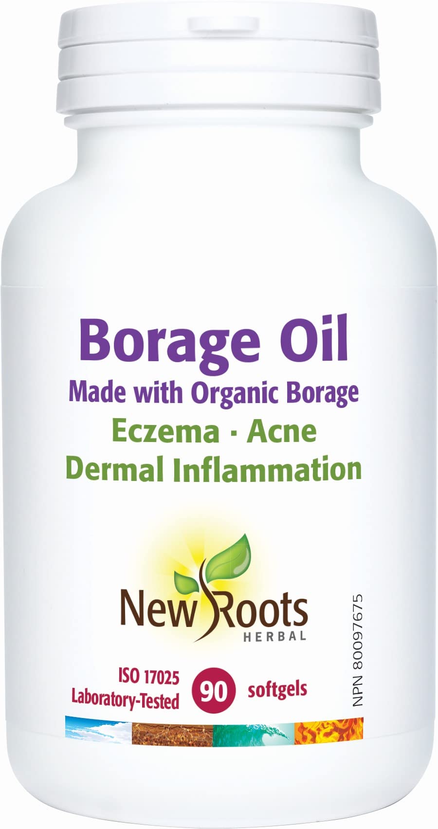 New Roots Herbal Certified Borage Oil, 264mg GLA, 90 Softgels