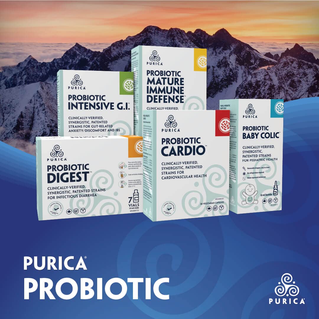 PURICA Probiotic Intensive GI 30 Vegan Capsules, 30-Day Supply, Support Digestive Balance, Comfort and Regularity, Probiotic Strains for Optimal Gut Flora, Help Reduce Occasional Bloating, Gluten-Free