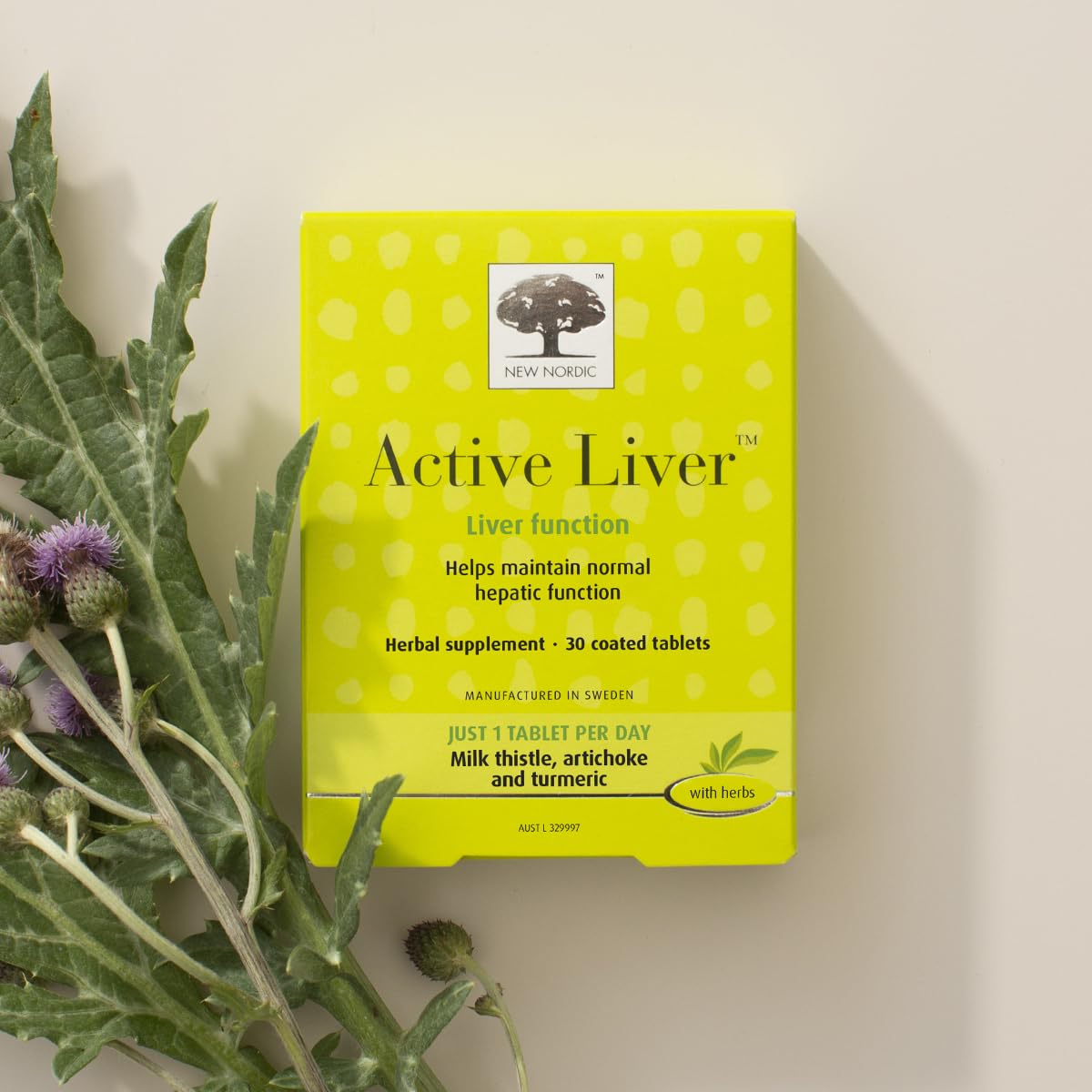 New Nordic Active Liver Vegan Tablets, Plant-Based Liver Support with Milk Thistle, Artichoke & Turmeric for Enhanced Daily Vitality
