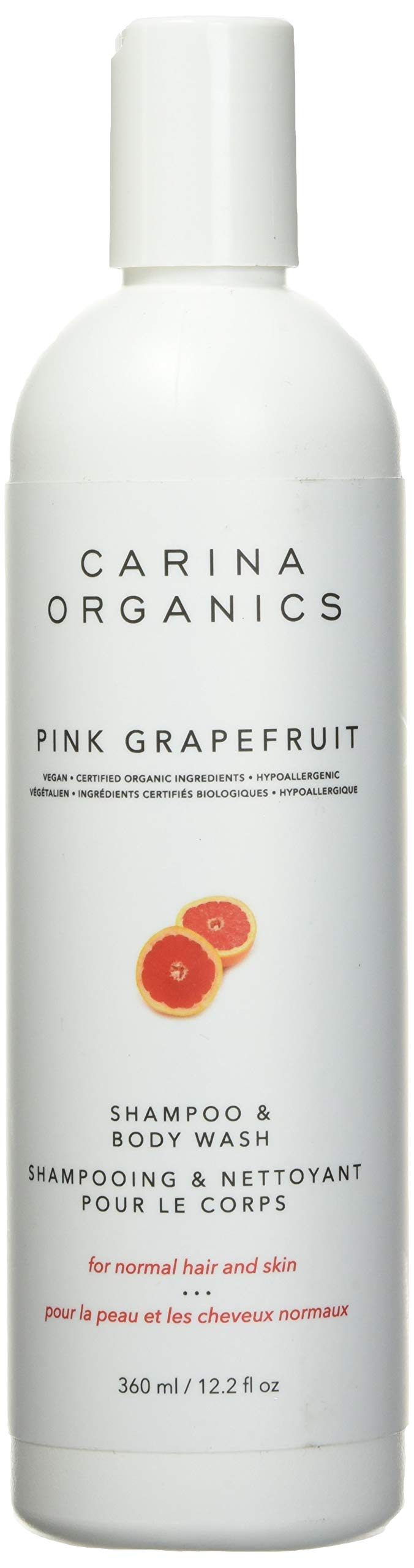Carina Organics Pink Grapefruit Shampoo & Body Wash, 360 Milliliters