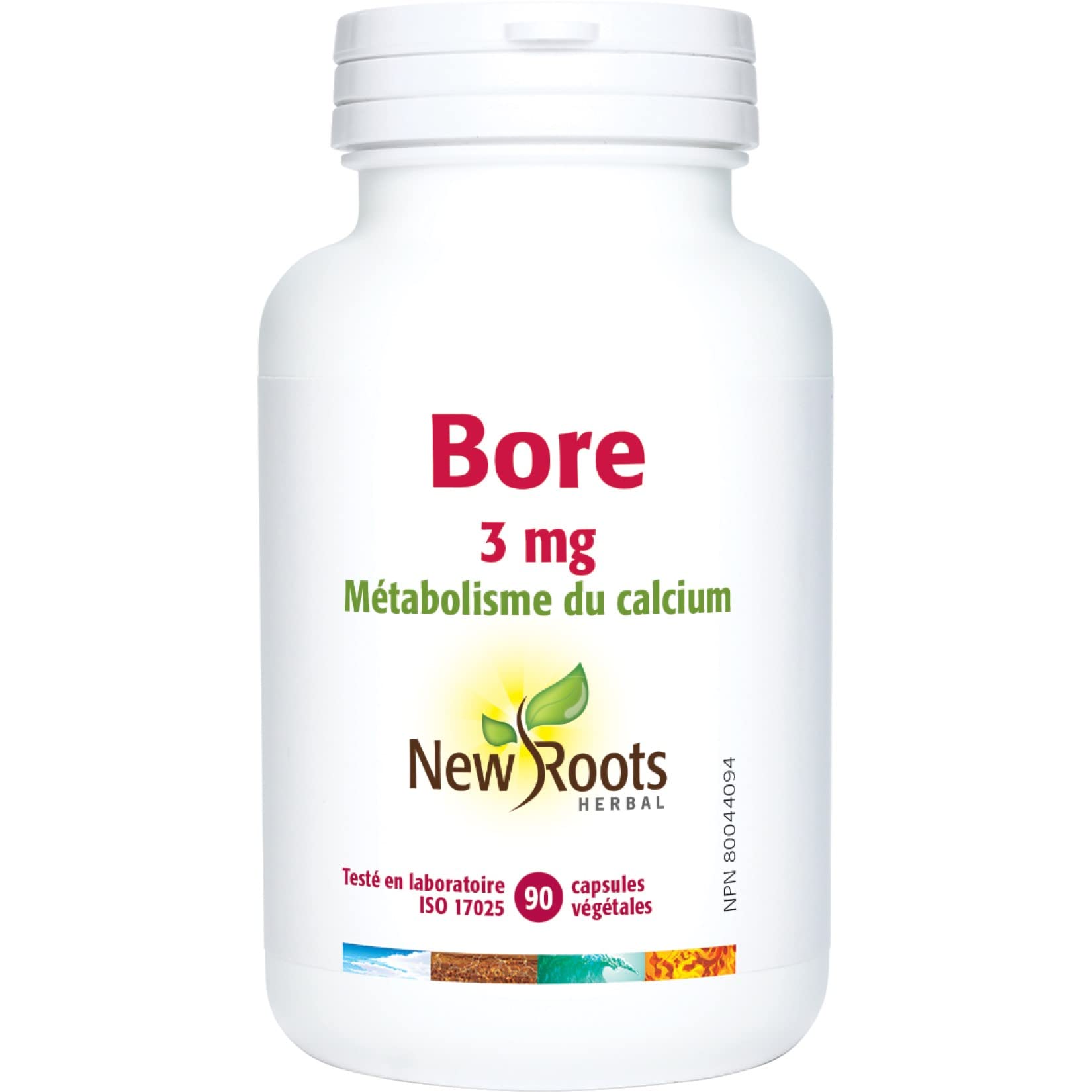 New Roots Herbal Bore 3 mg, aide à maintenir un métabolisme sain du calcium, l'intégrité des os et le soutien minéral, 90 capsules végétales, approvisionnement de 90 jours