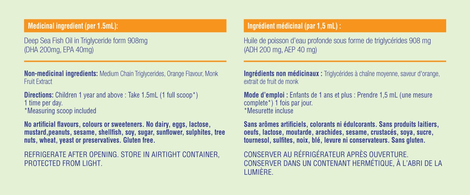 allKiDz® DHA Poisson Malin pour les enfants huile de poisson de haute mer supérieure haute puissance