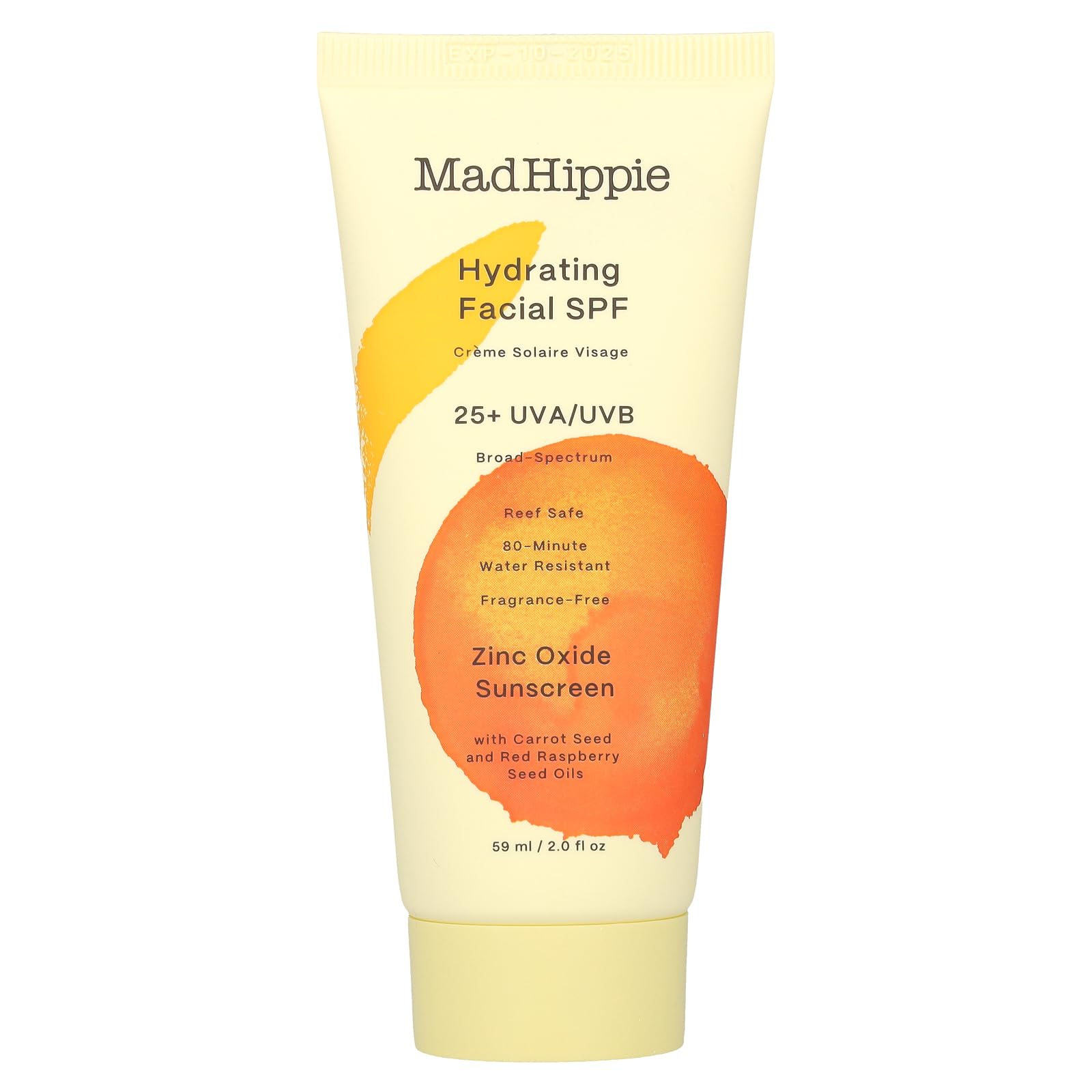 Mad Hippie Hydrating Facial SPF 25 Plus Sunscreen Unisex 2 oz