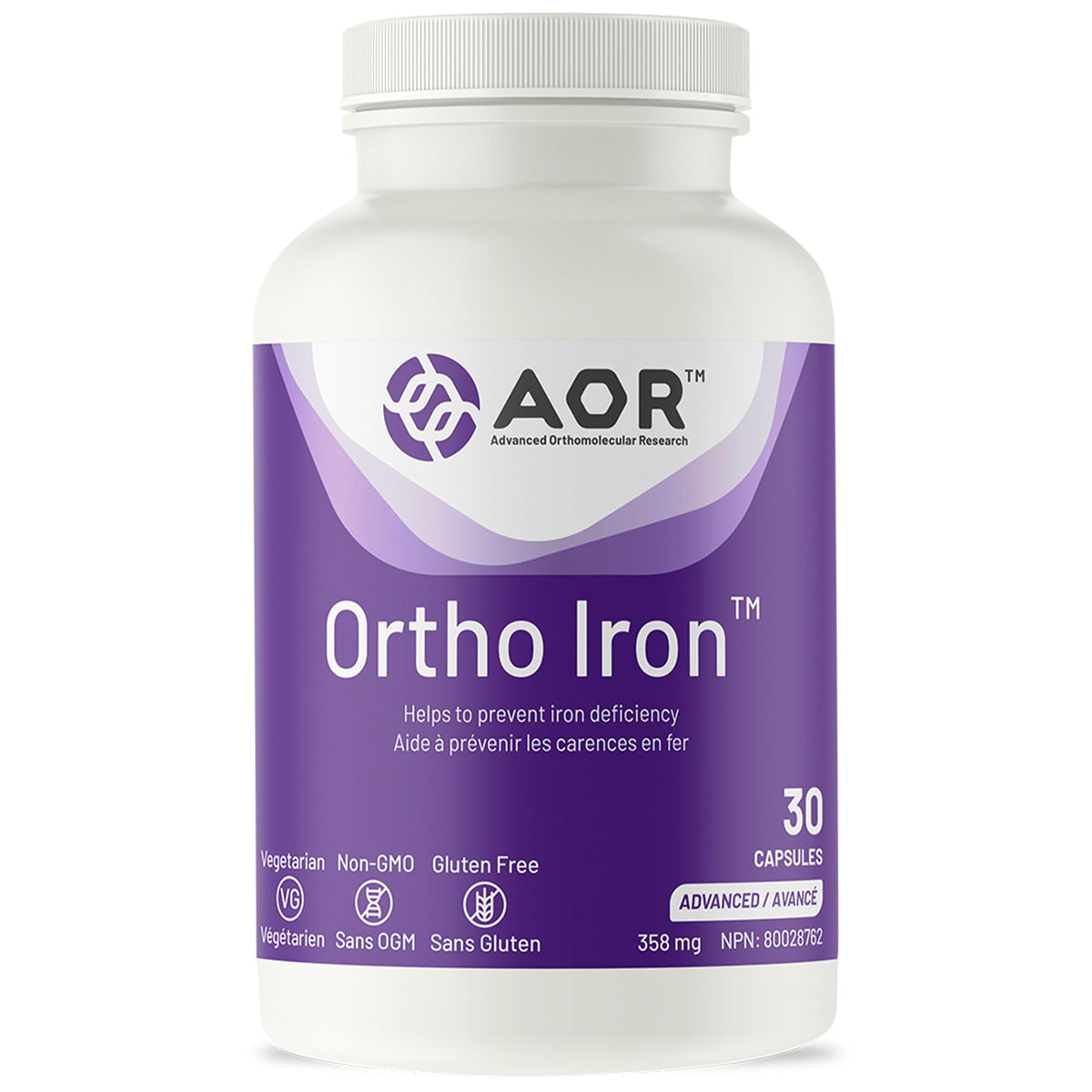 AOR Ortho Iron Capsules, Vitamin C, 30 Capsules, 30 Day Supply
