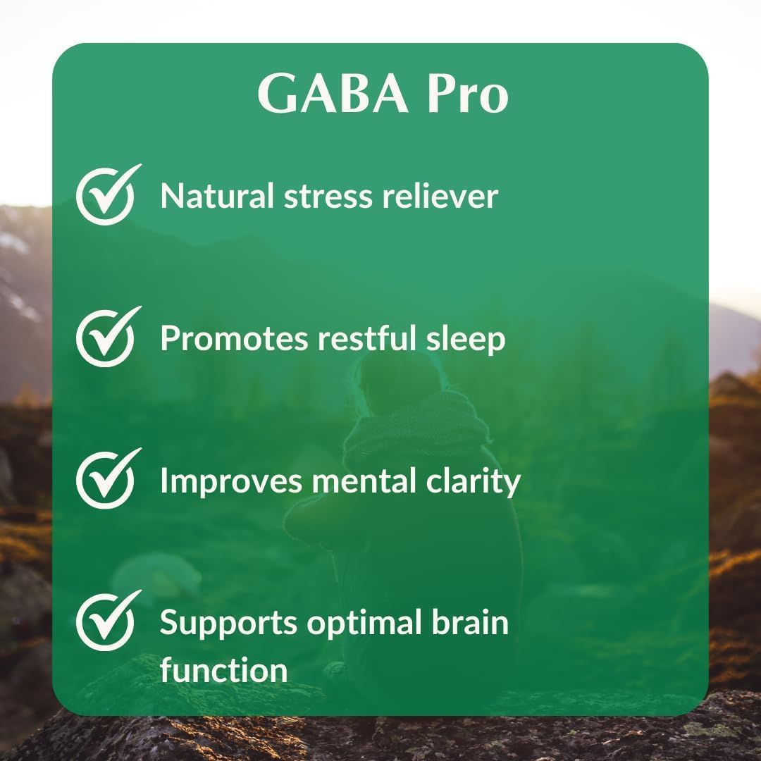 Provita Synergistic GABA Pro™ : Formule végane sans OGM pour une relaxation, un sommeil et une concentration améliorés (60 capsules)