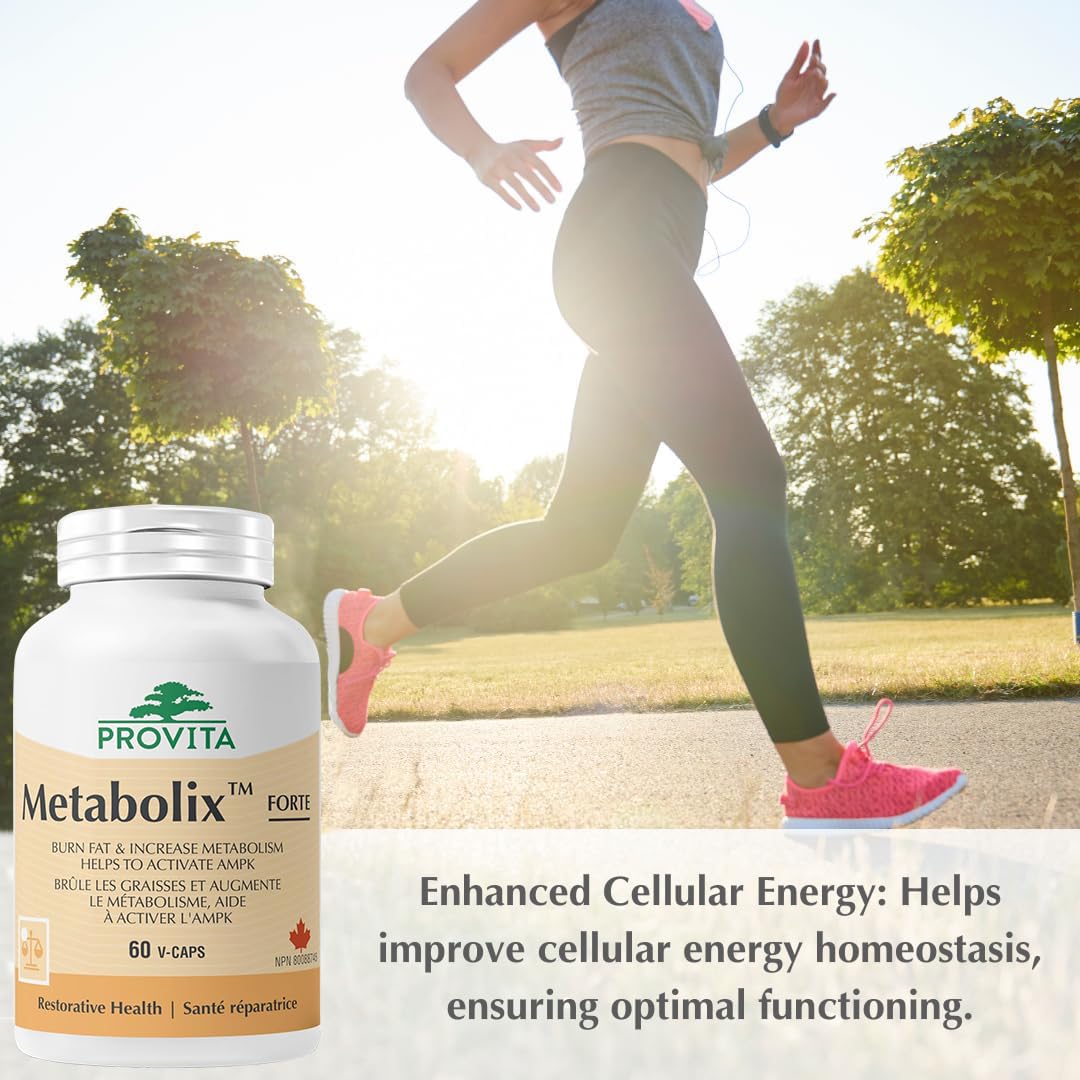 Provita Metabolix AMPK™ : Booster d'énergie cellulaire – Favorise un métabolisme sain du glucose et réduit le taux de lipides sanguins (60 capsules)