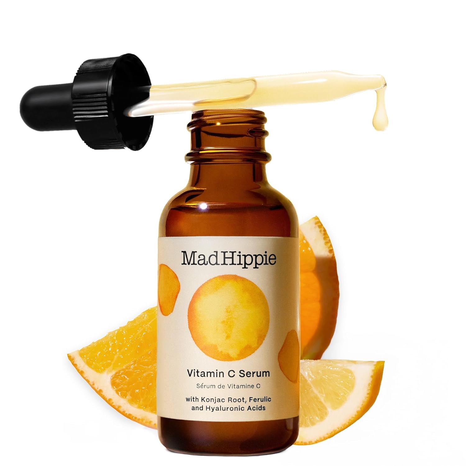 Sérum Vitamine C Mad Hippie avec racine de konjac, acide hyaluronique et acide férulique - 30 ml.