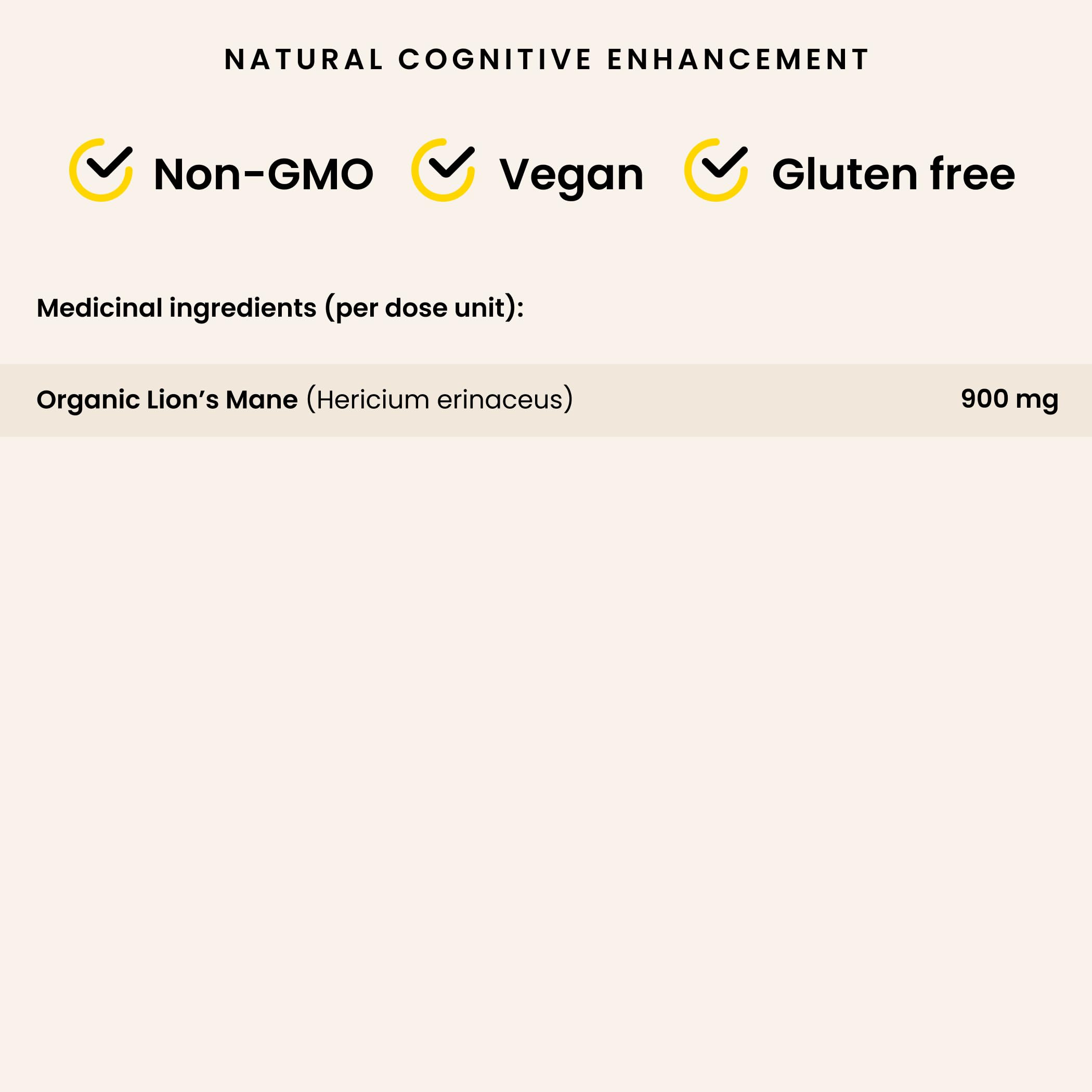 PURICA Crinière de lion Supplément de champignons en poudre