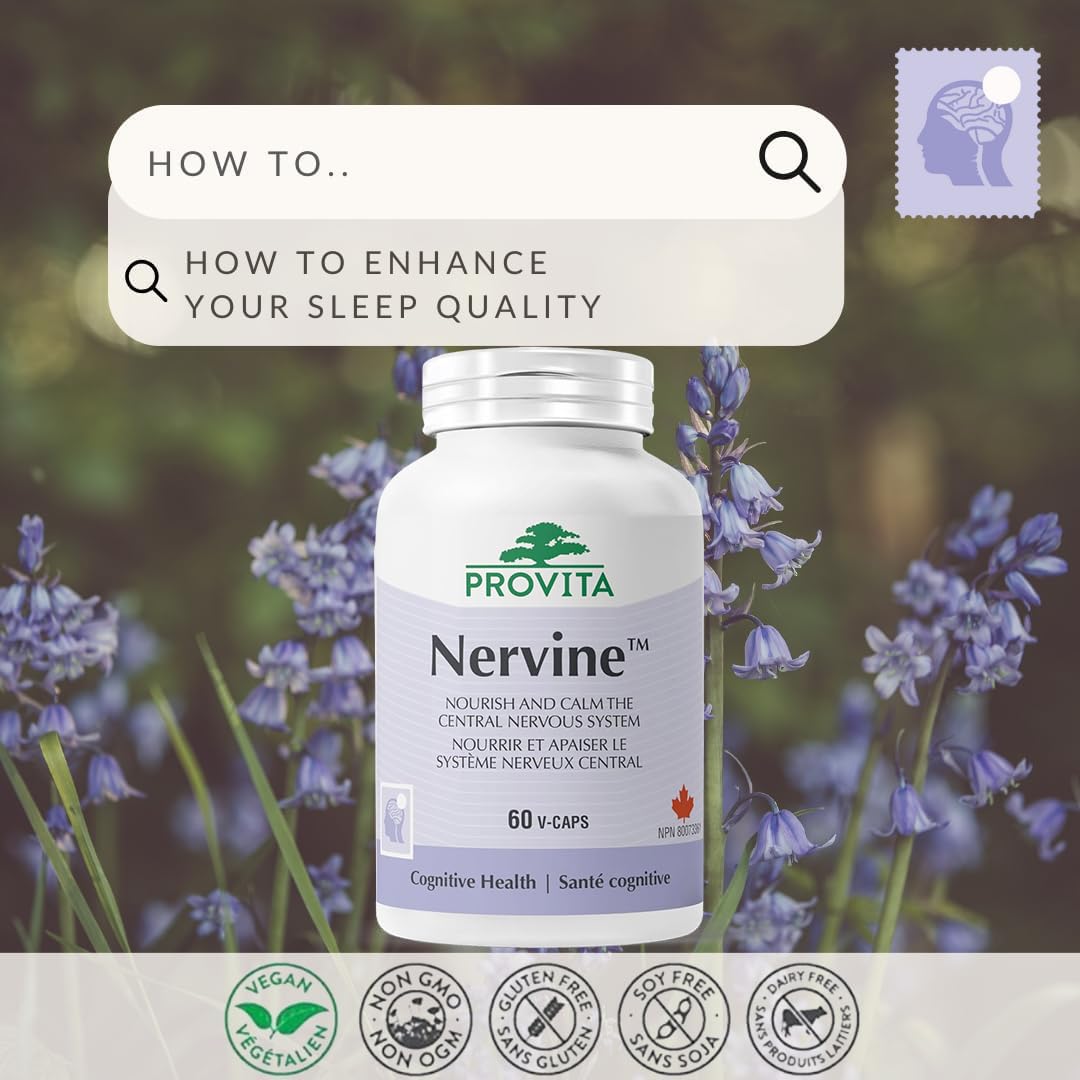 Provita Nervine : Soutien Herbal contre le Stress, l'Anxiété et les Troubles du Sommeil (60 Gélules)