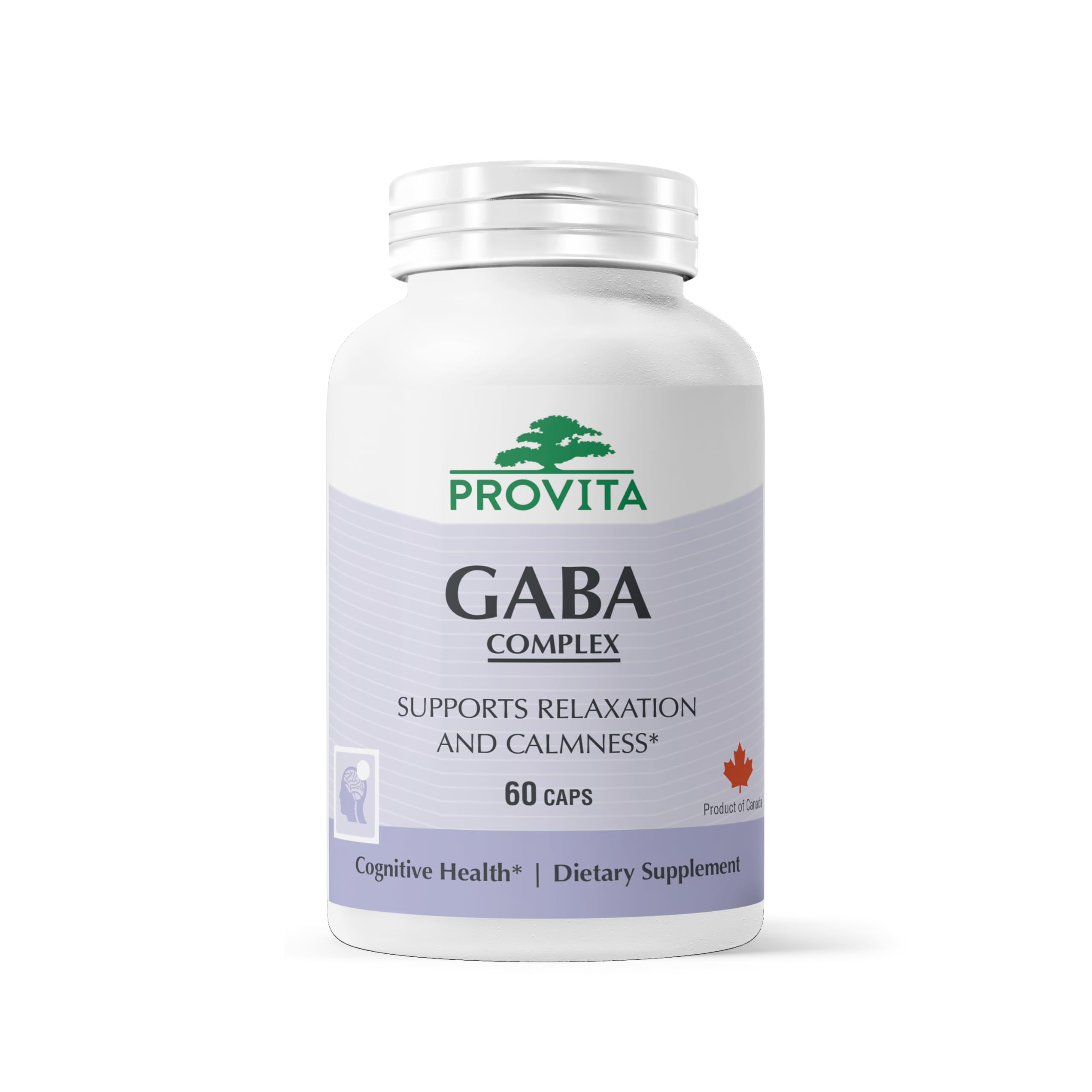 Provita GABA 500mg with L-Theanine & Vitamin B6 (P-5-P) | Natural Sleep Support & Relaxation Aid | Vegan, Non-GMO | Stress Support Supplement for Adults | NPN 80137872