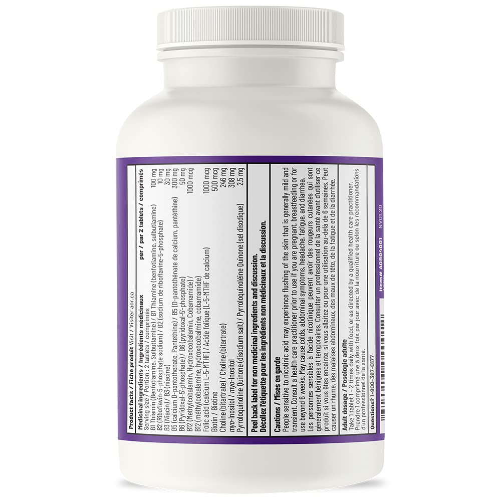 AOR Advanced B Complex Ultra, B Complex, Time-Release, 60 Vegan Tablets