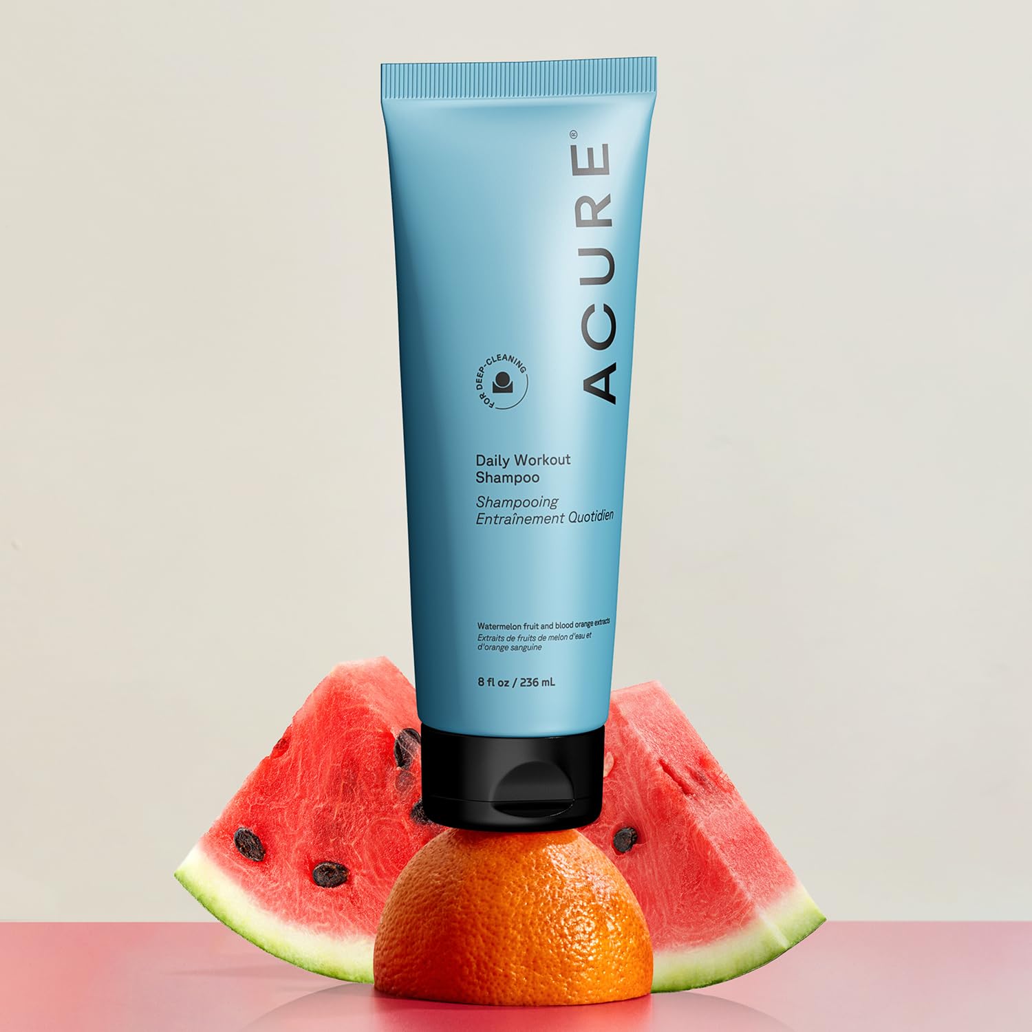 Acure Daily Workout Watermelon Shampoo & Conditioner - Lightweight Hydrating & Clarifying Shampoo and Conditioner for Women & Men w/Oily, Damaged Hair & Dry Scalp, Color Safe, Sulfate Free