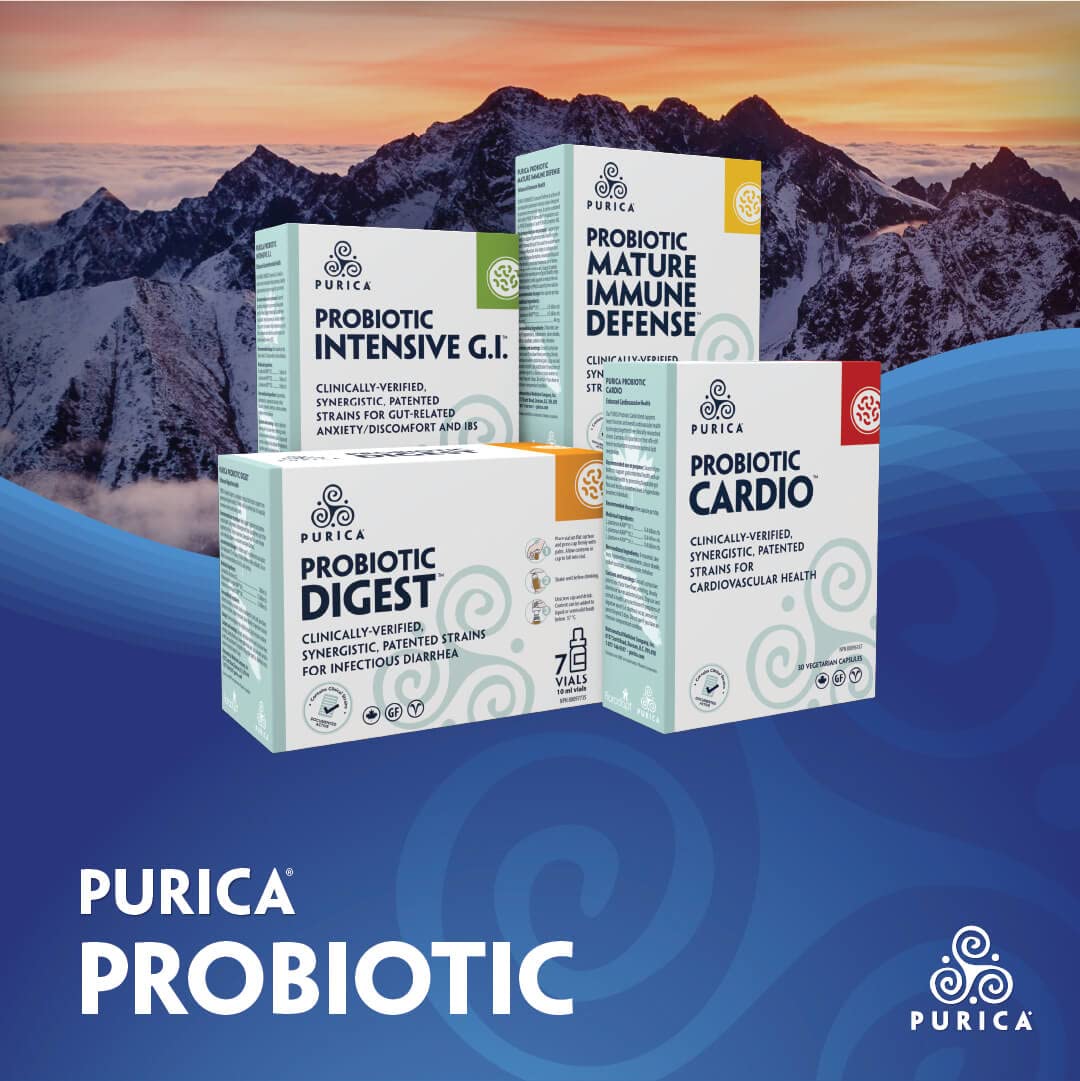PURICA - Formule probiotique cardio, 30 gélules végétaliennes, apport de 30 jours - Soutient la fonction cardiaque et la santé cardiovasculaire globale - Soutient la santé gastro-intestinale - Sans OGM et sans gluten